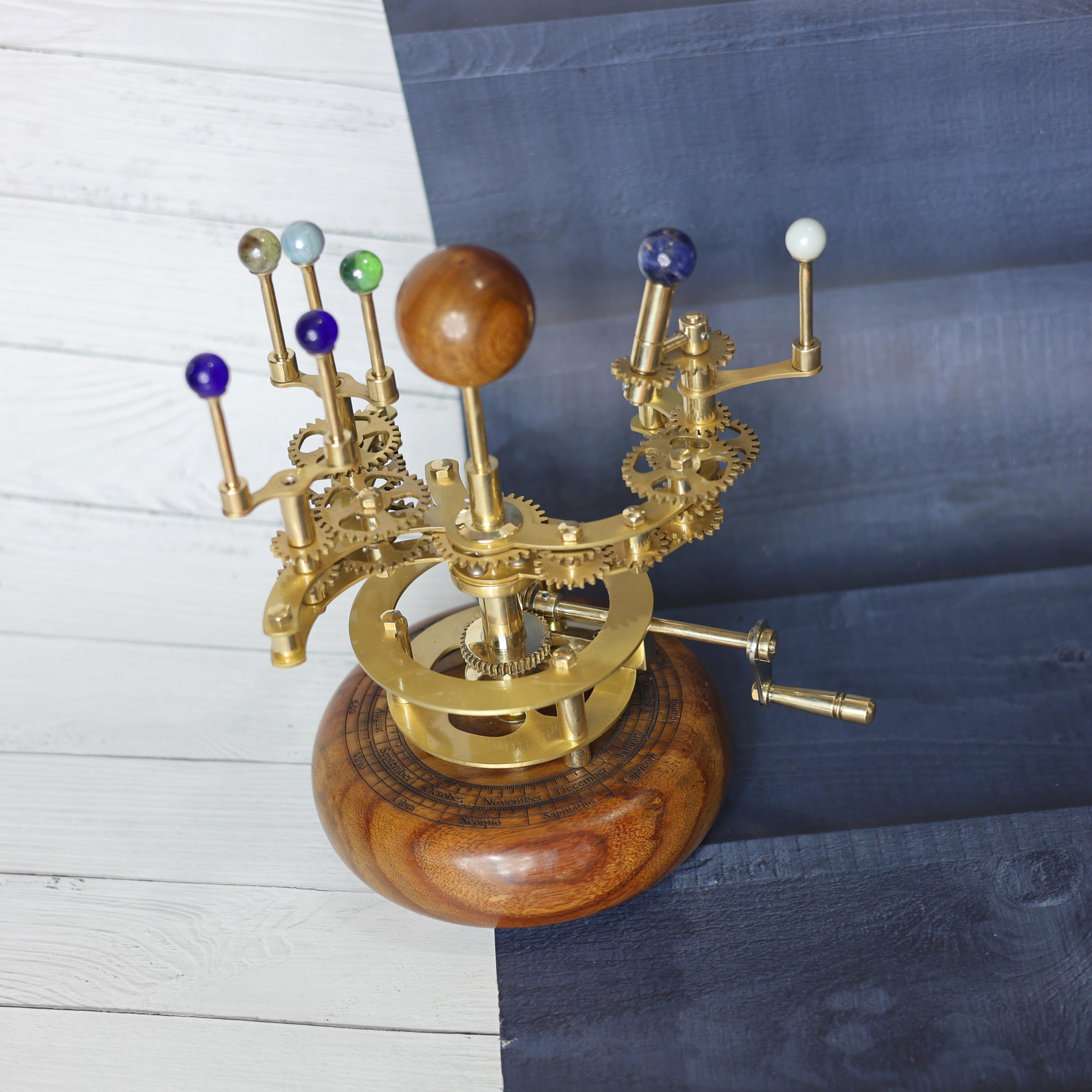 Brass Solar System Orrery, Shelf Display view 6