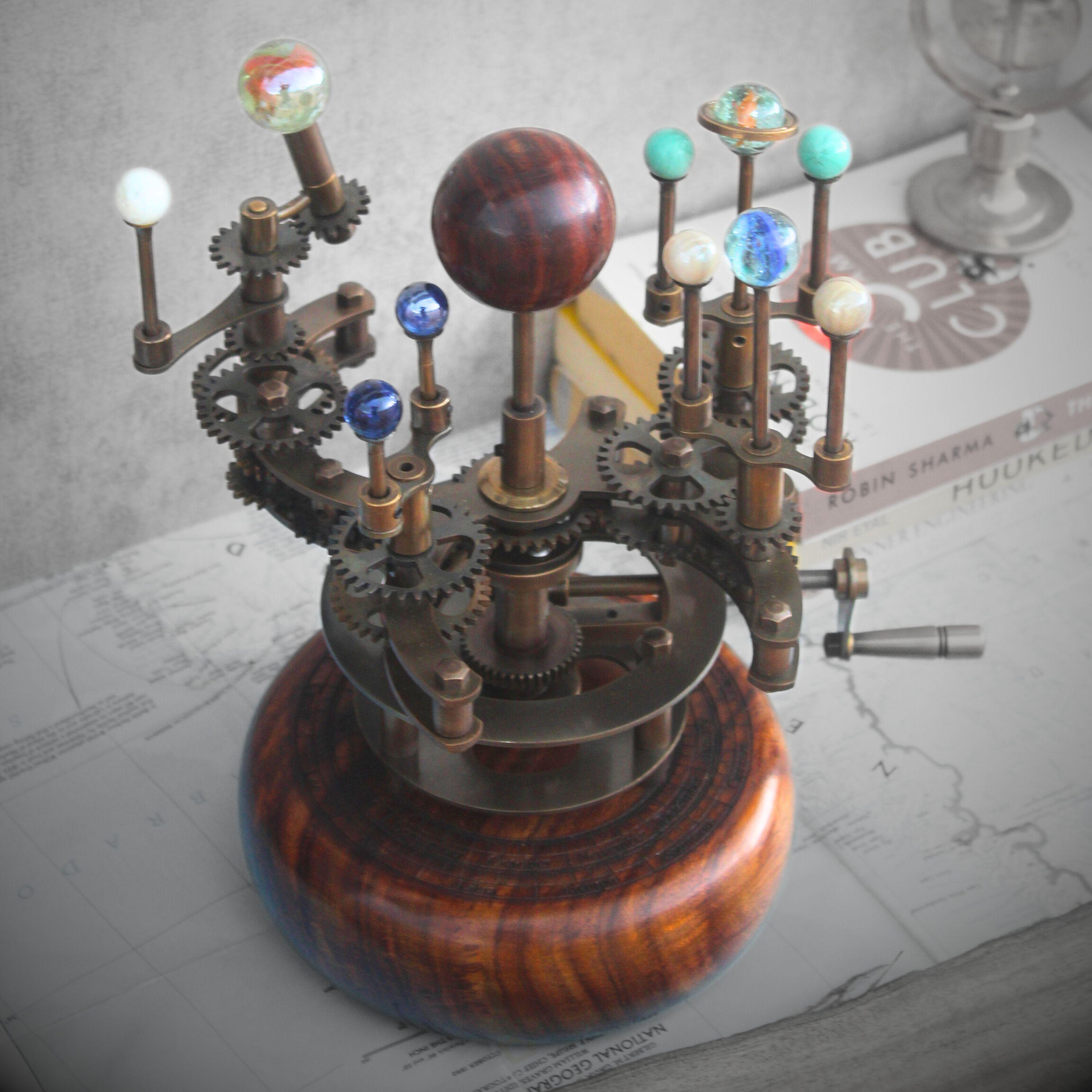 Brass Solar System Orrery, Shelf Display view 6