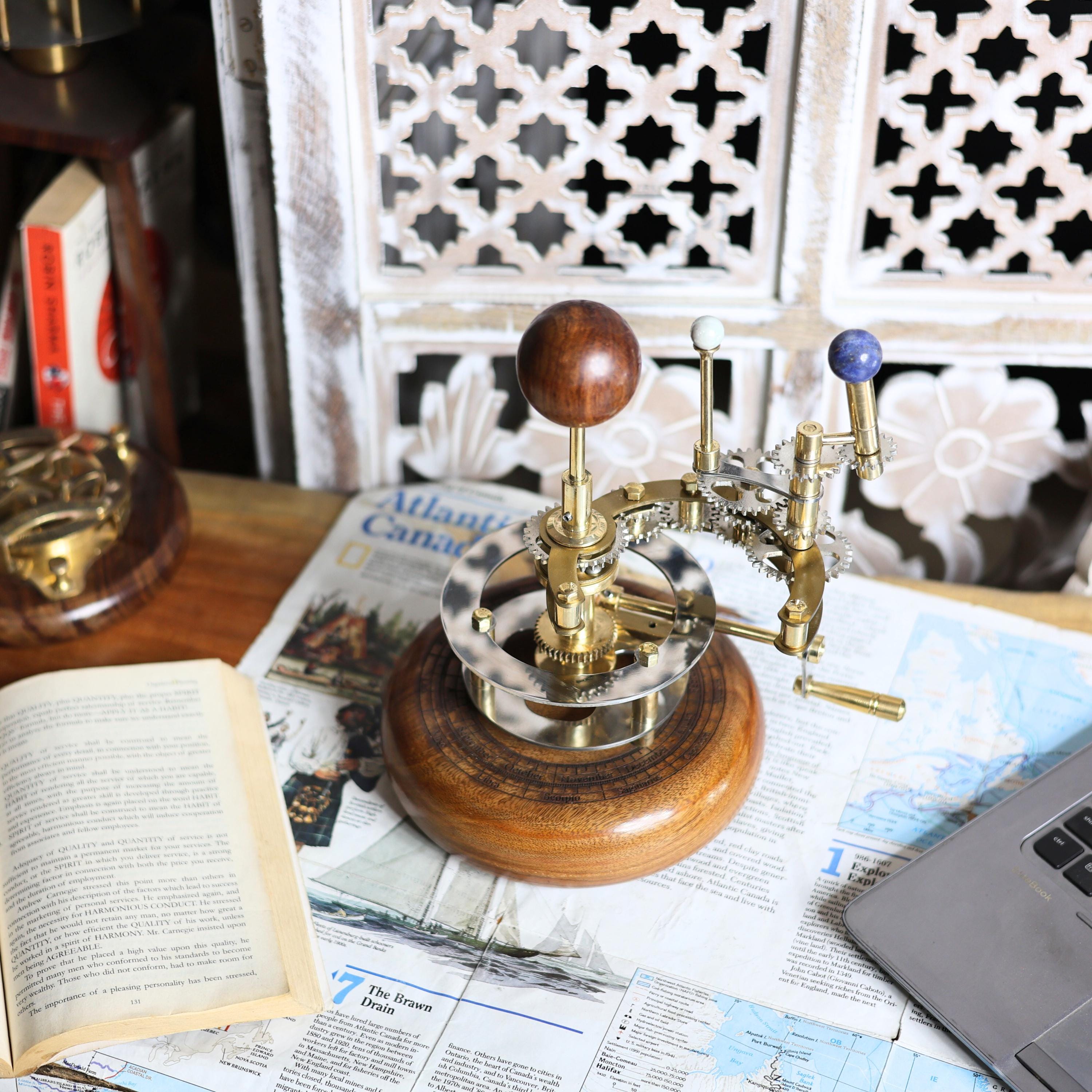 Brass Solar System Orrery, Shelf Display view 6