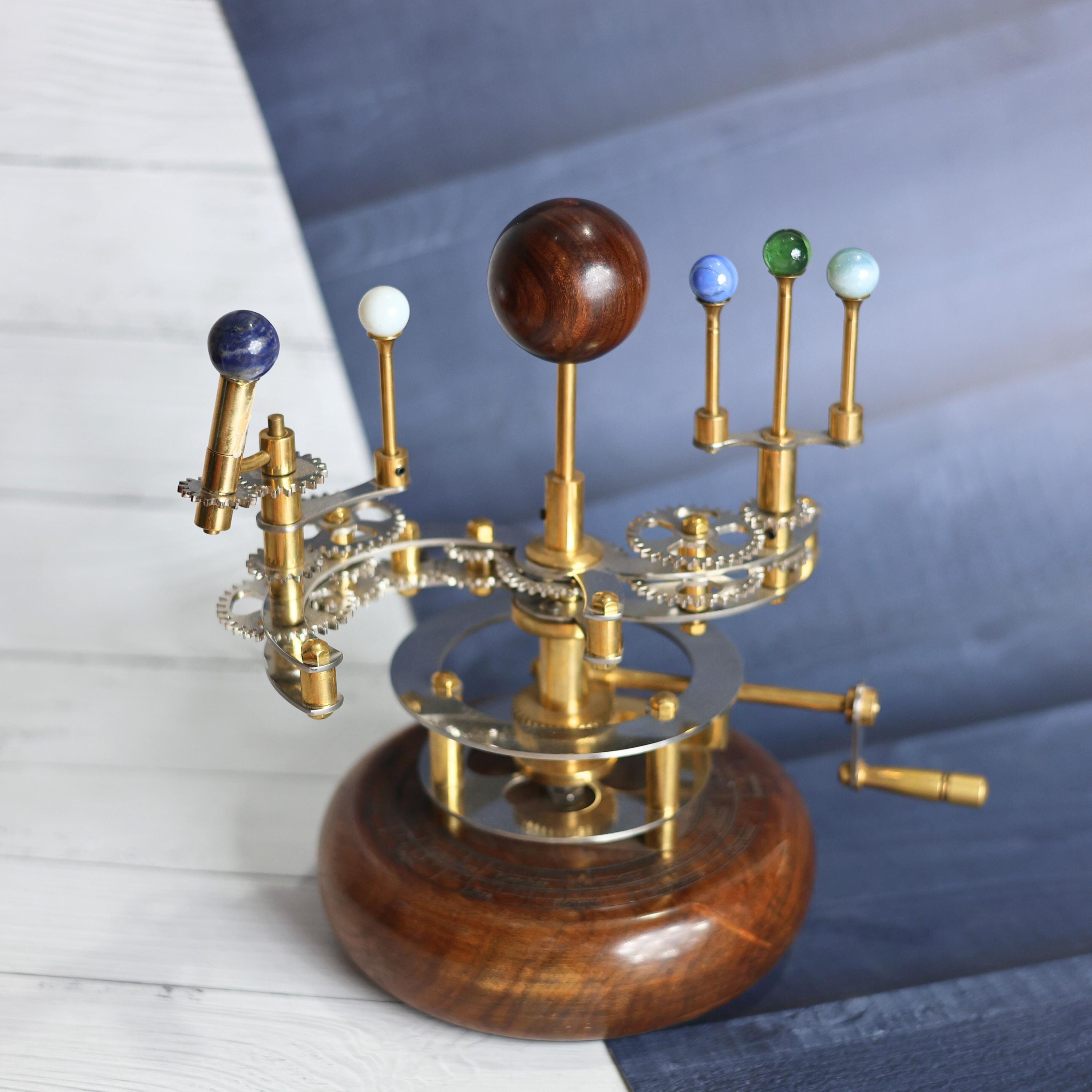 Brass Solar System Orrery, Shelf Display view 3