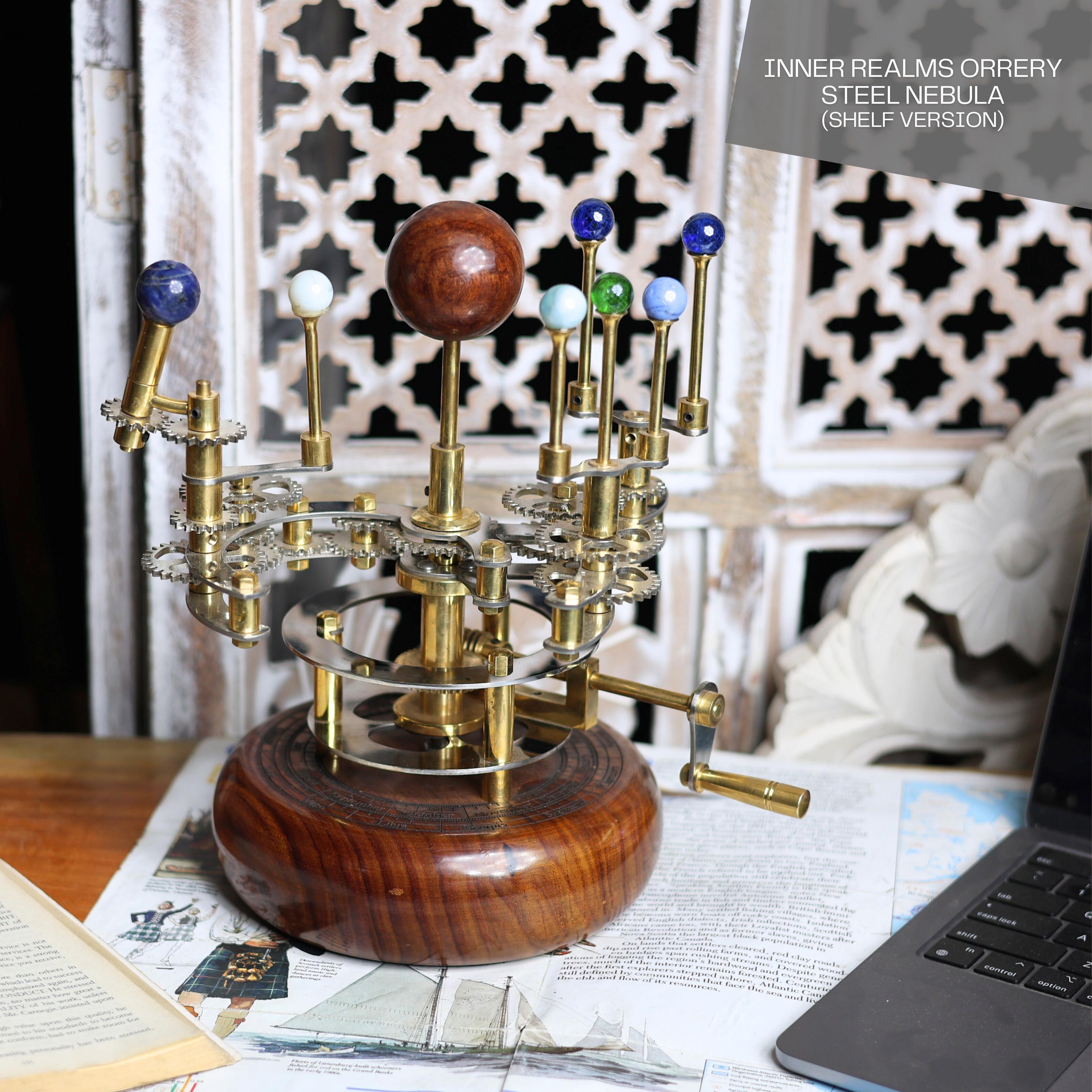 Brass Solar System Orrery, Shelf Display view 3