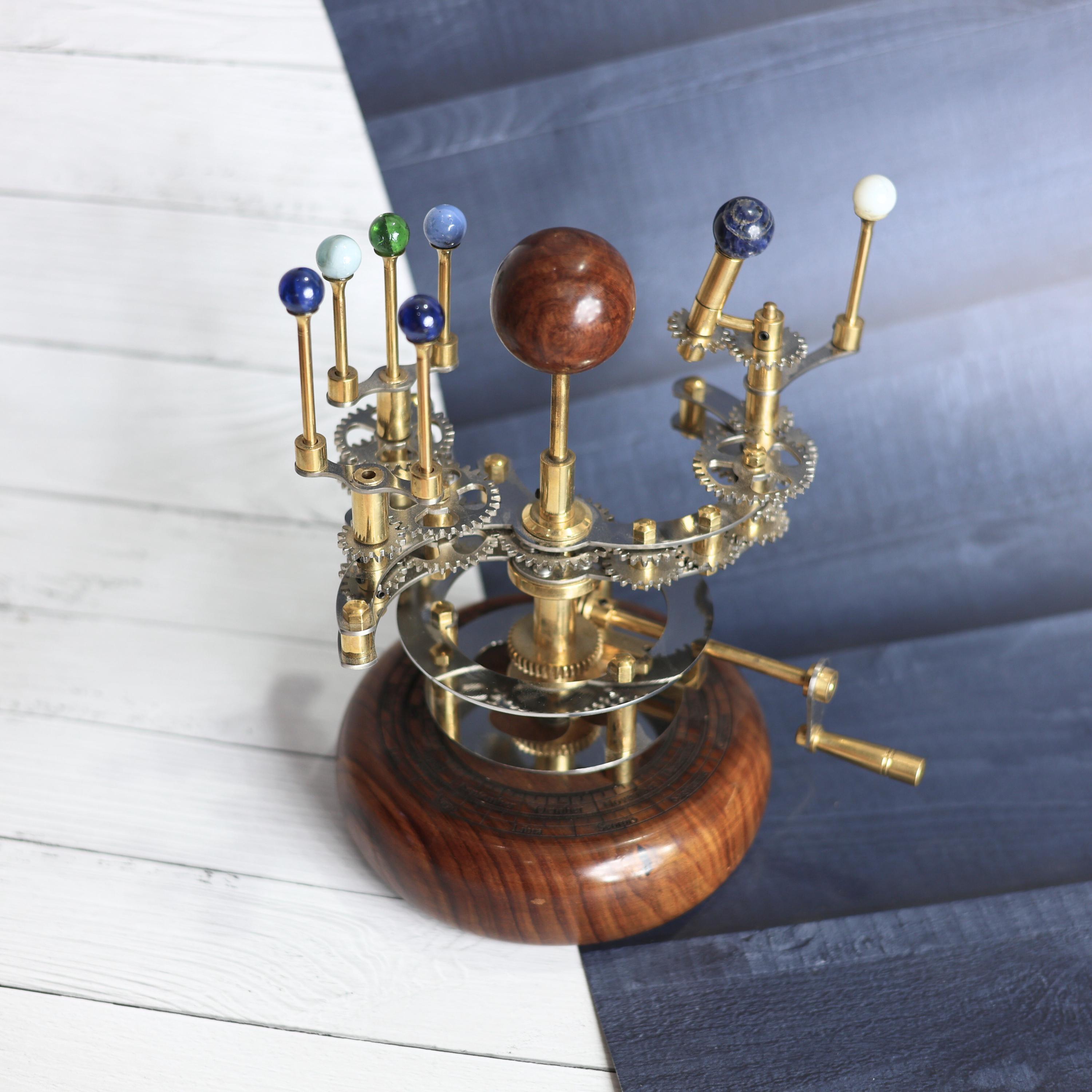 Brass Solar System Orrery, Shelf Display view 5