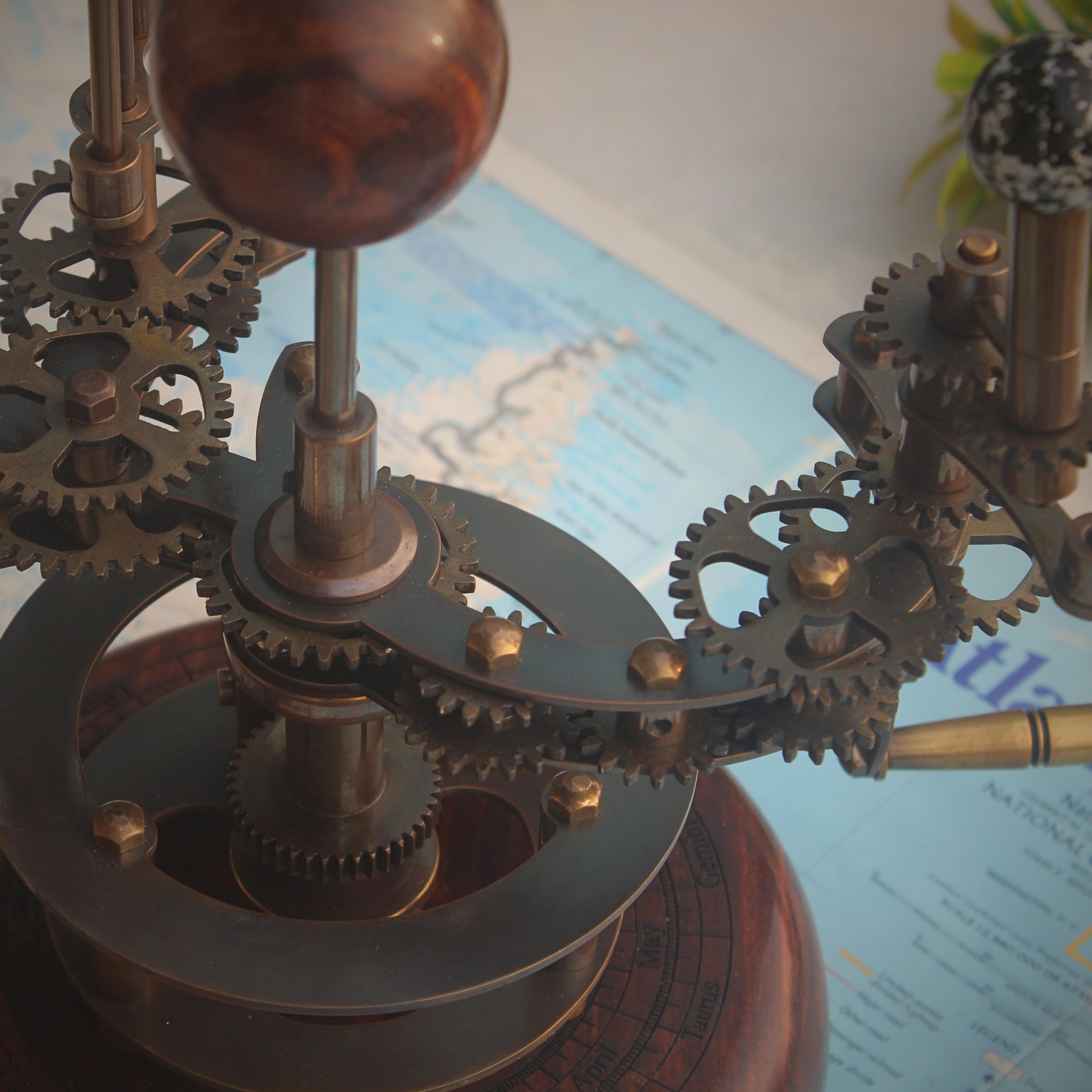 Brass Solar System Orrery, Shelf Display view 5