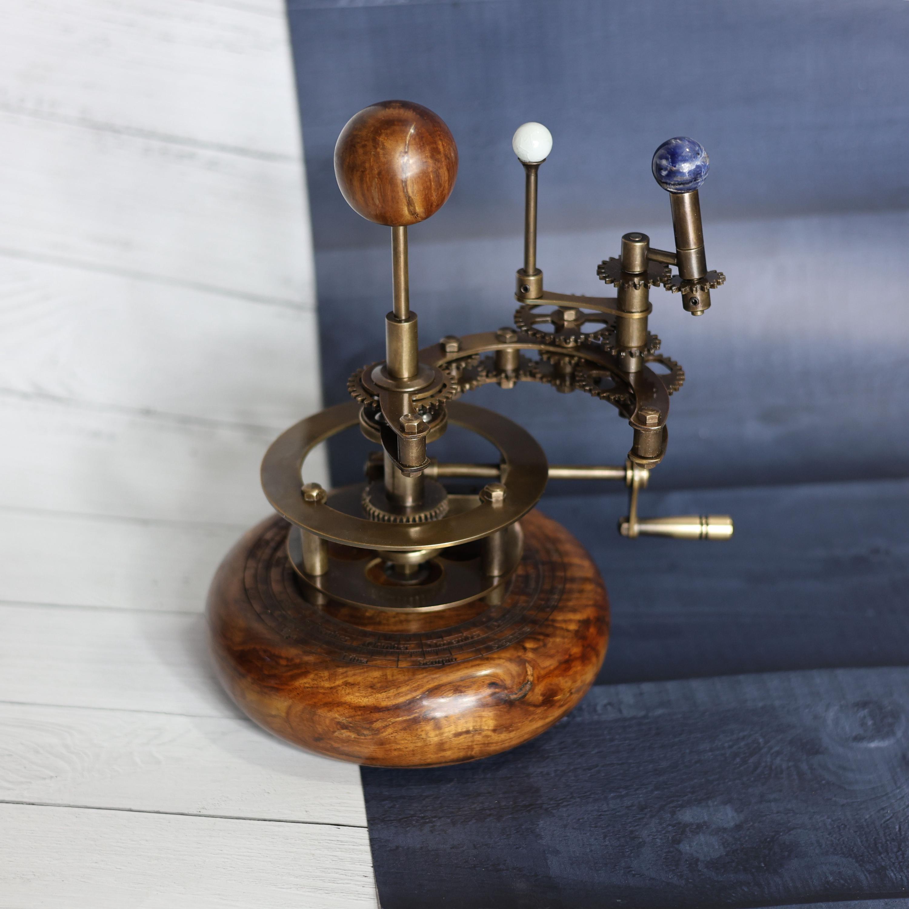 Brass Solar System Orrery, Shelf Display view 3