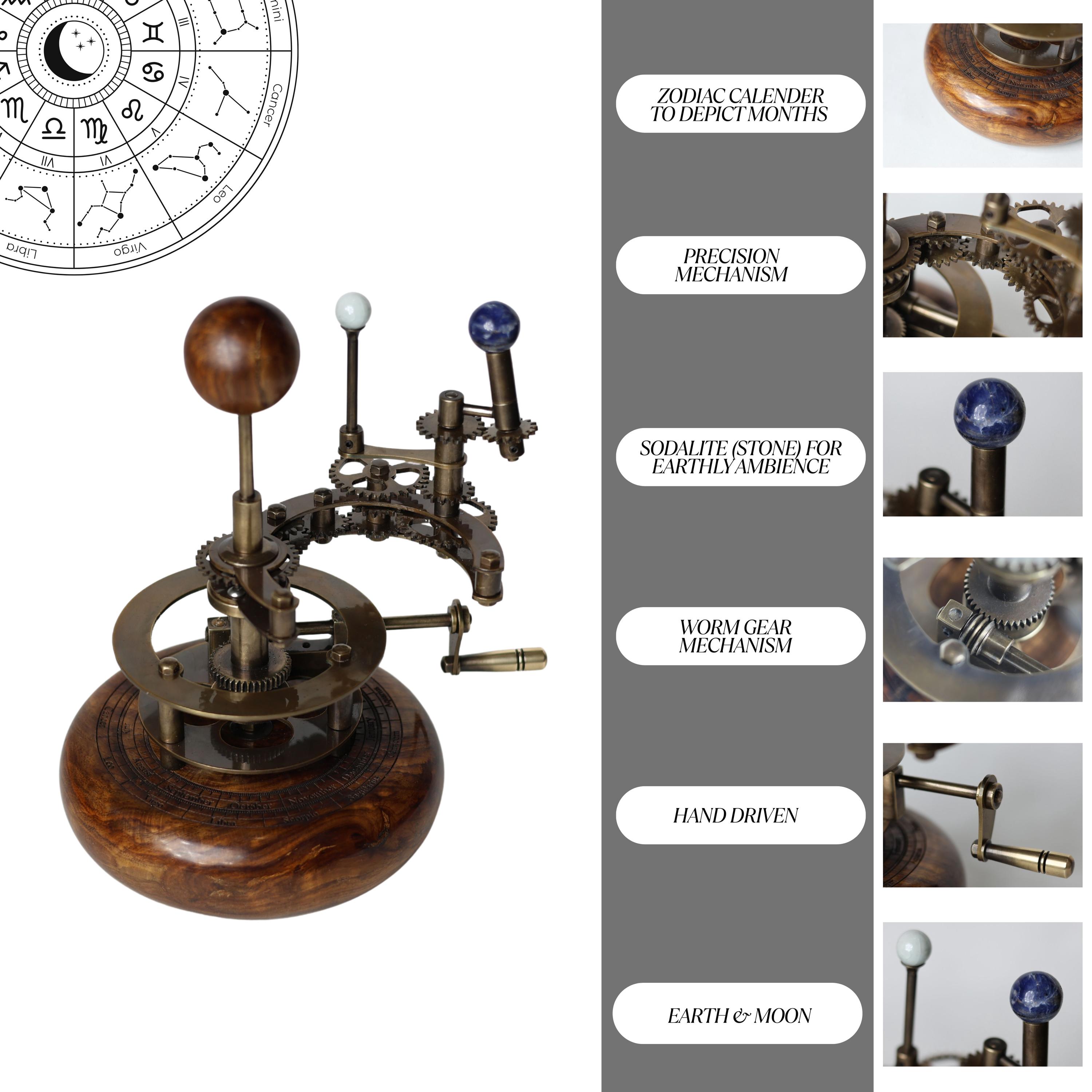 Brass Solar System Orrery, Shelf Display view 4