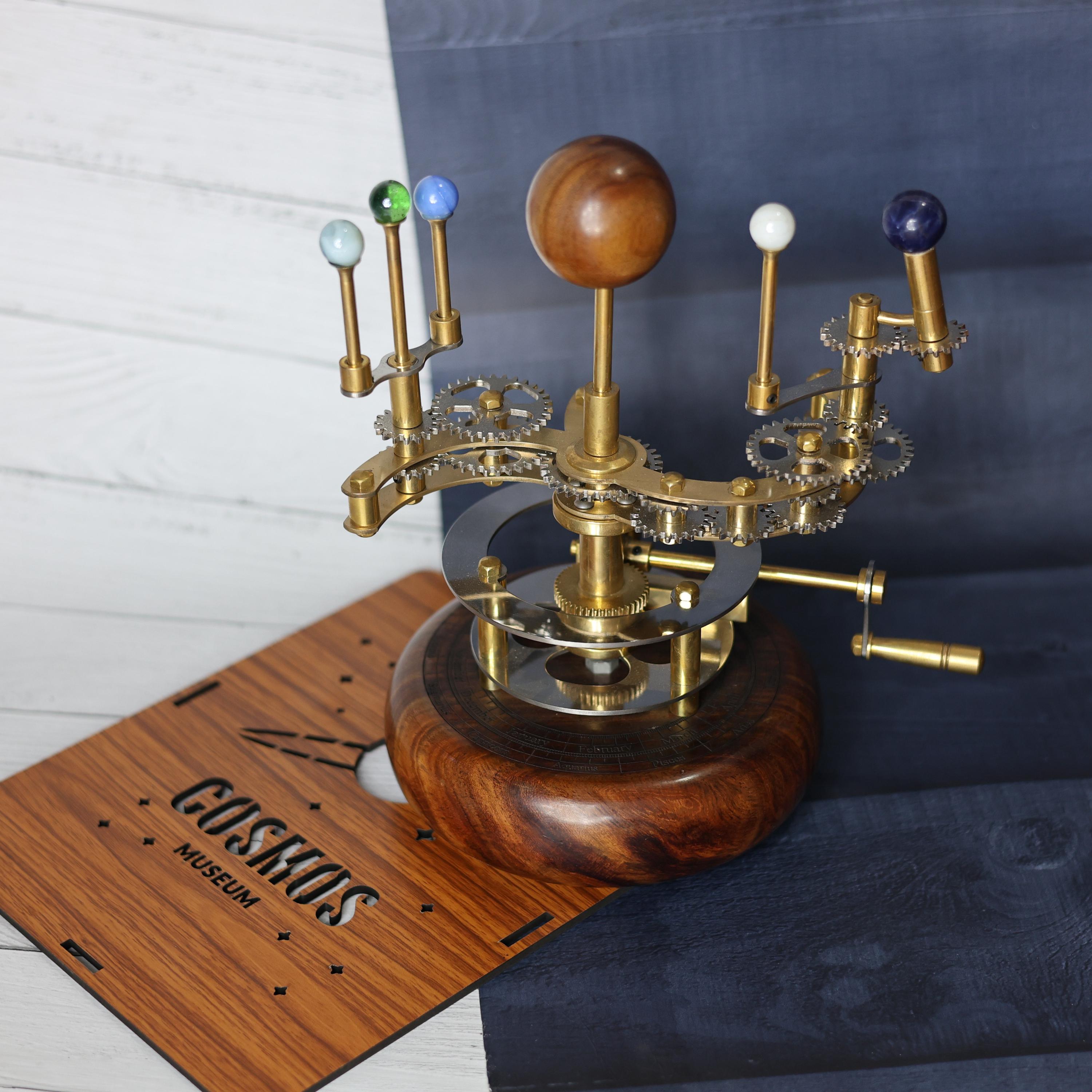 Brass Solar System Orrery, Shelf Display view 5