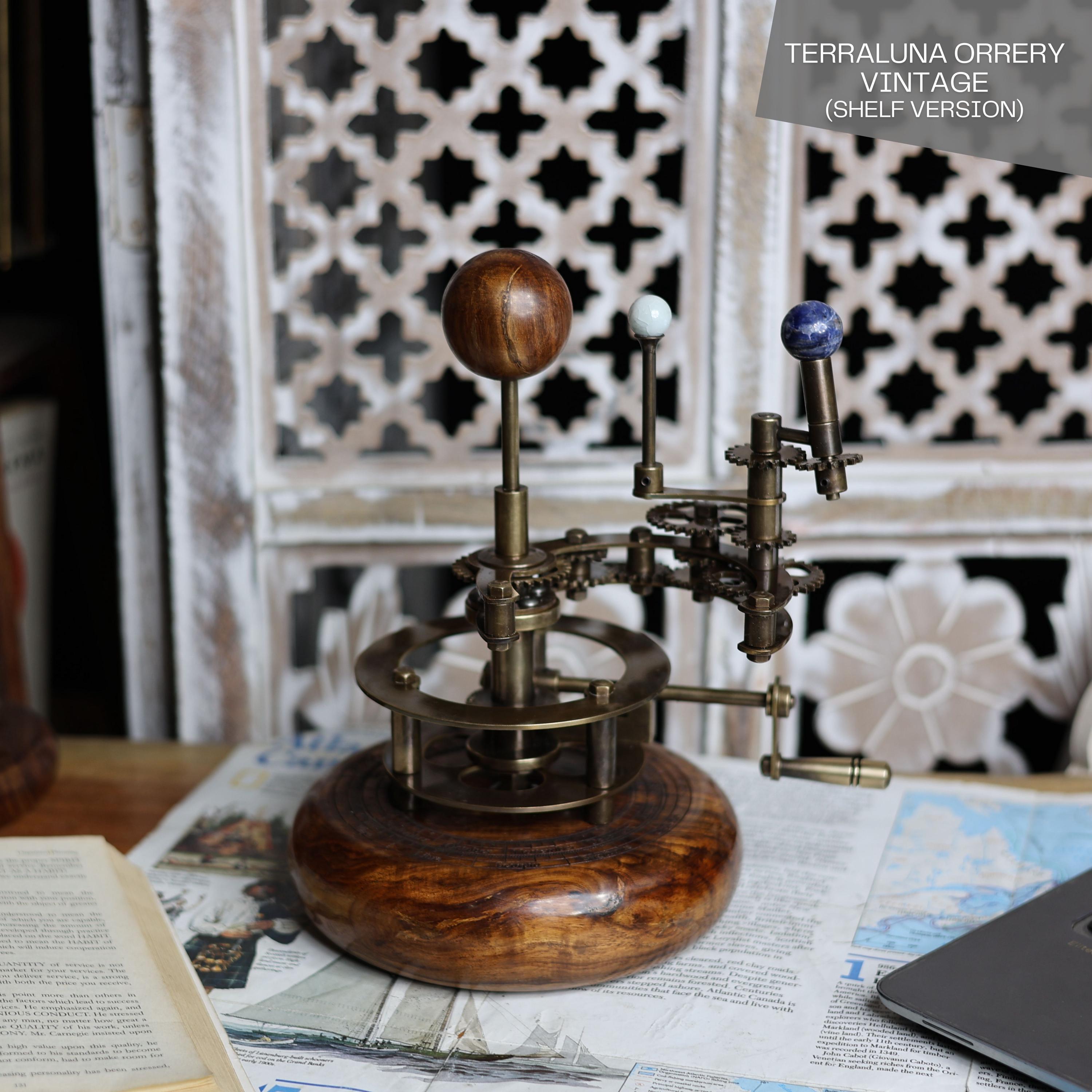 Brass Solar System Orrery, Shelf Display view 6