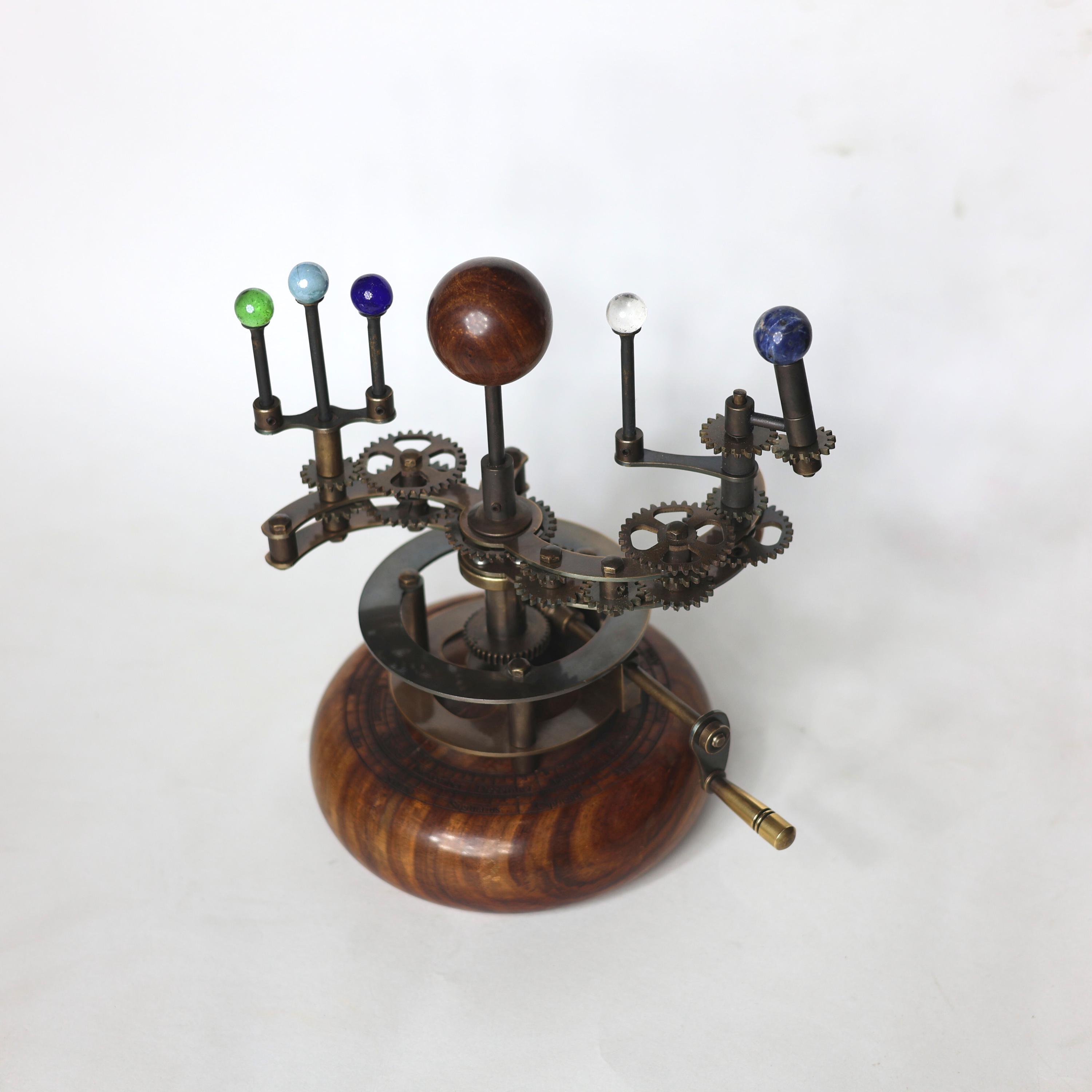 Brass Solar System Orrery, Shelf Display view 2