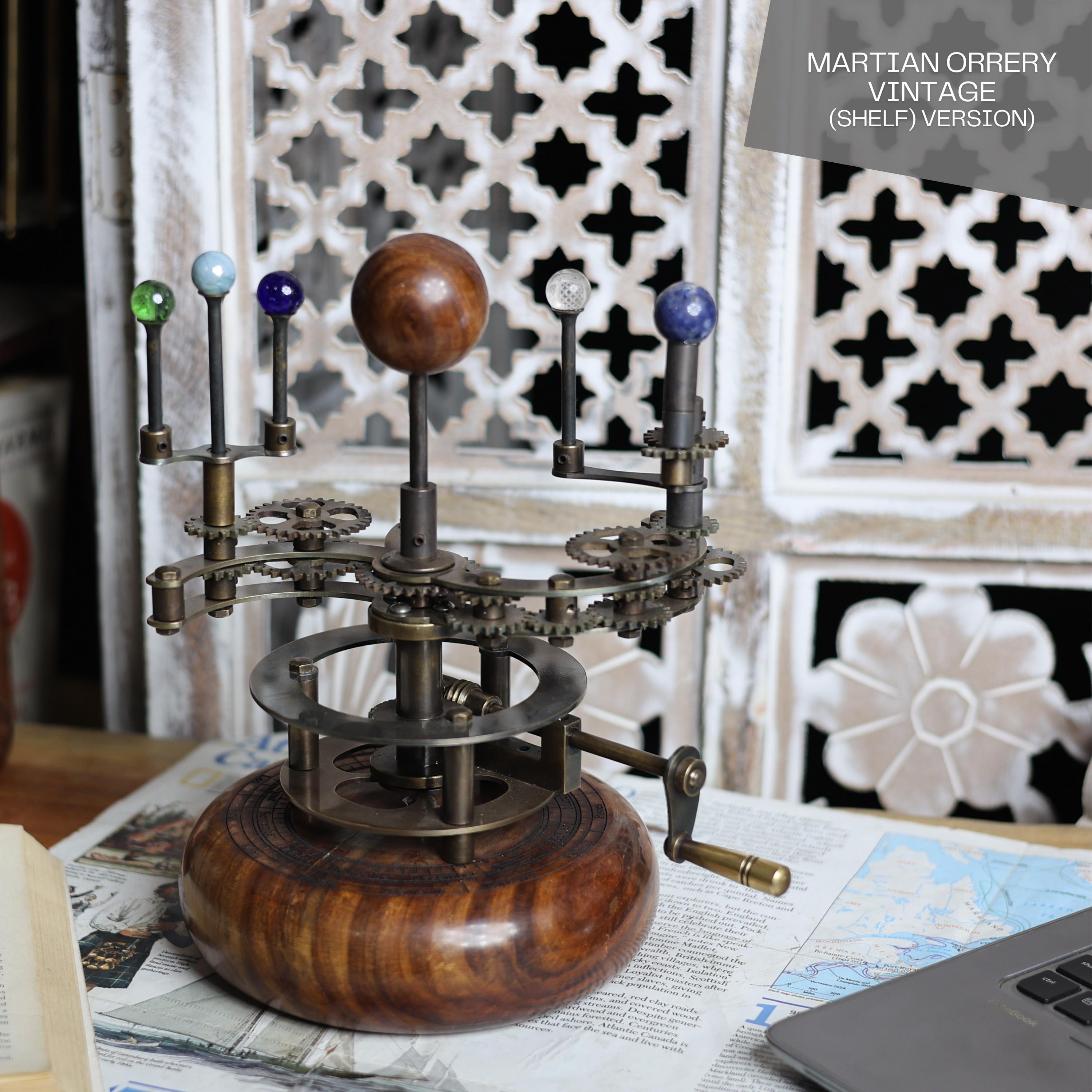 Brass Solar System Orrery, Shelf Display view 5