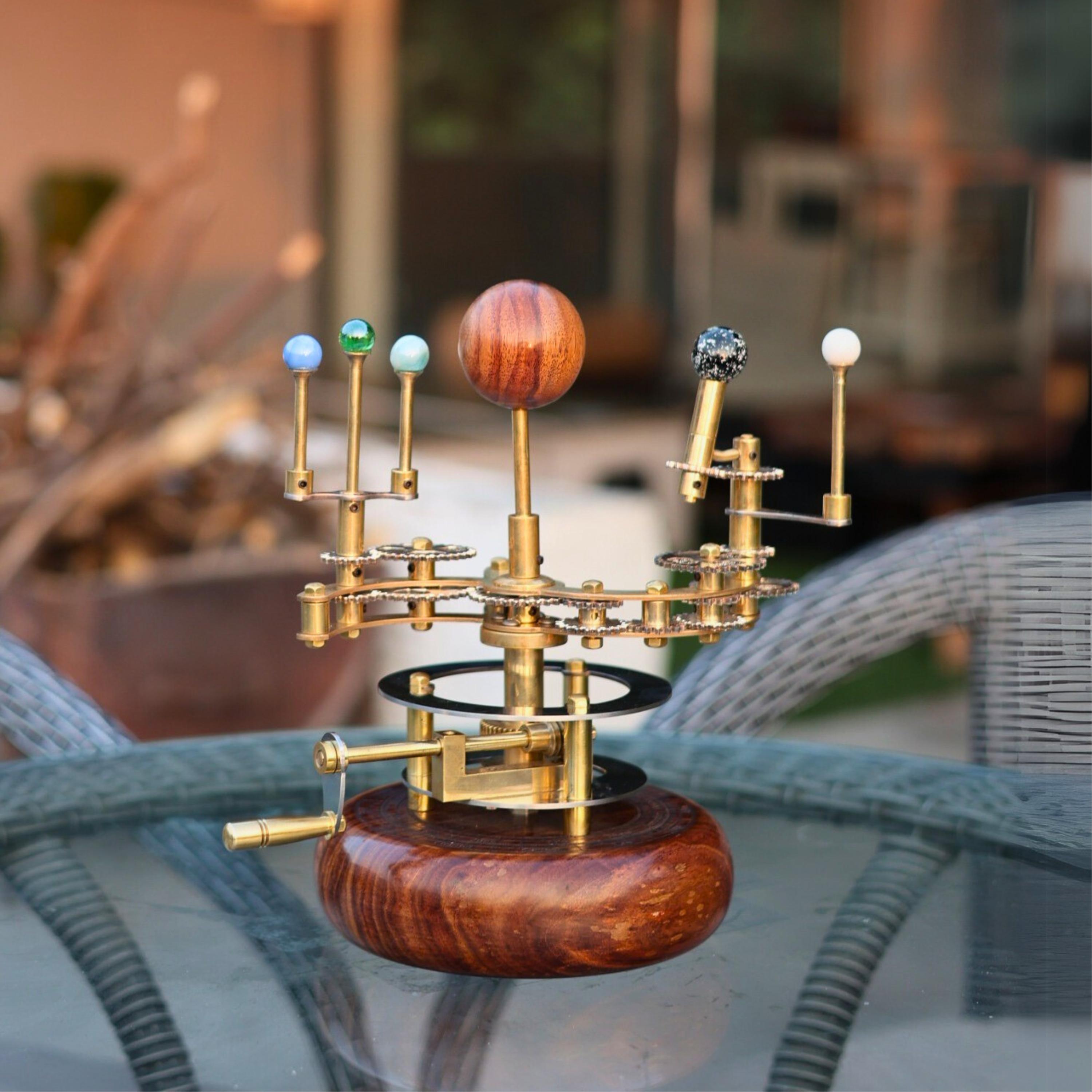 Brass Solar System Orrery, Shelf Display view 4