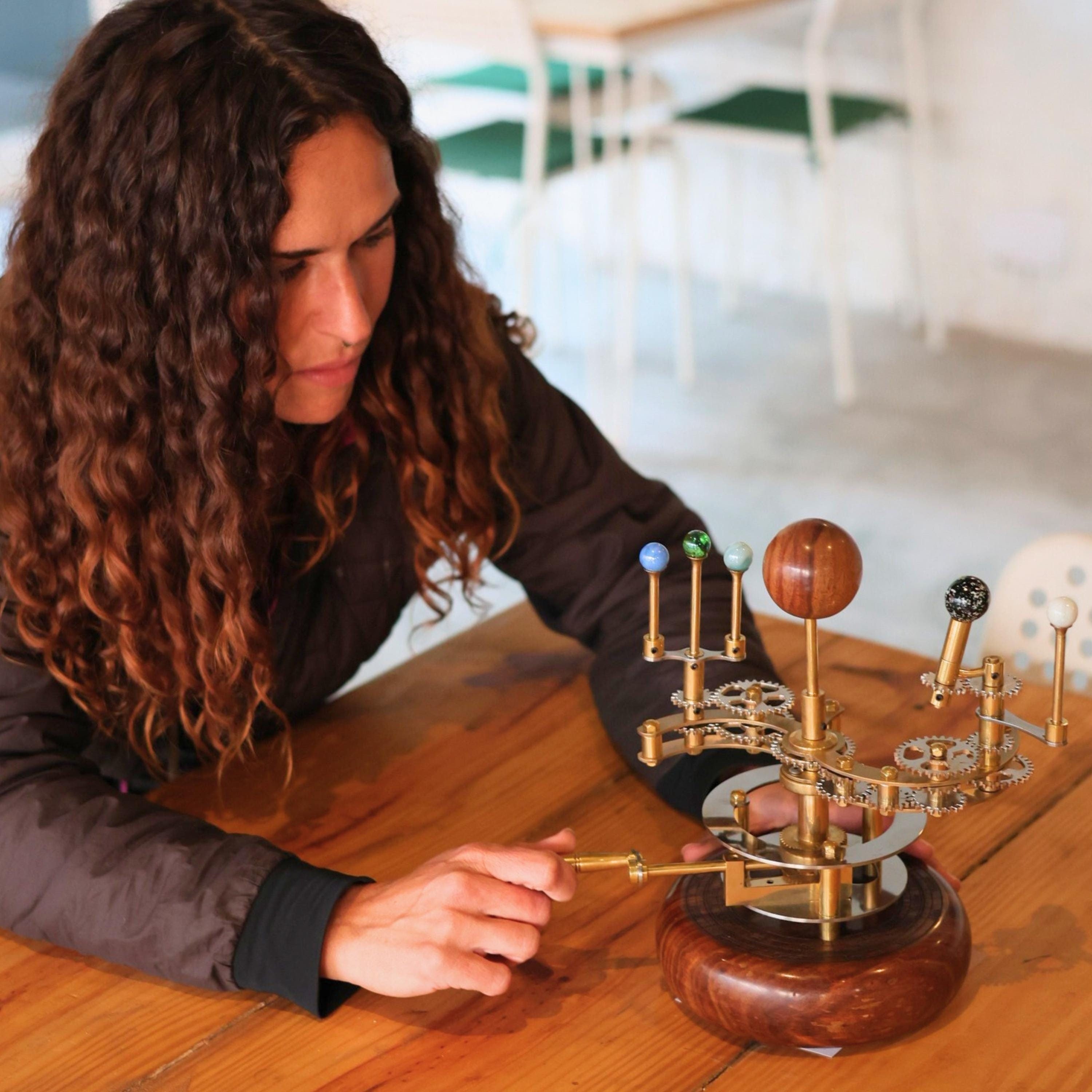 Brass Solar System Orrery, Shelf Display view 5
