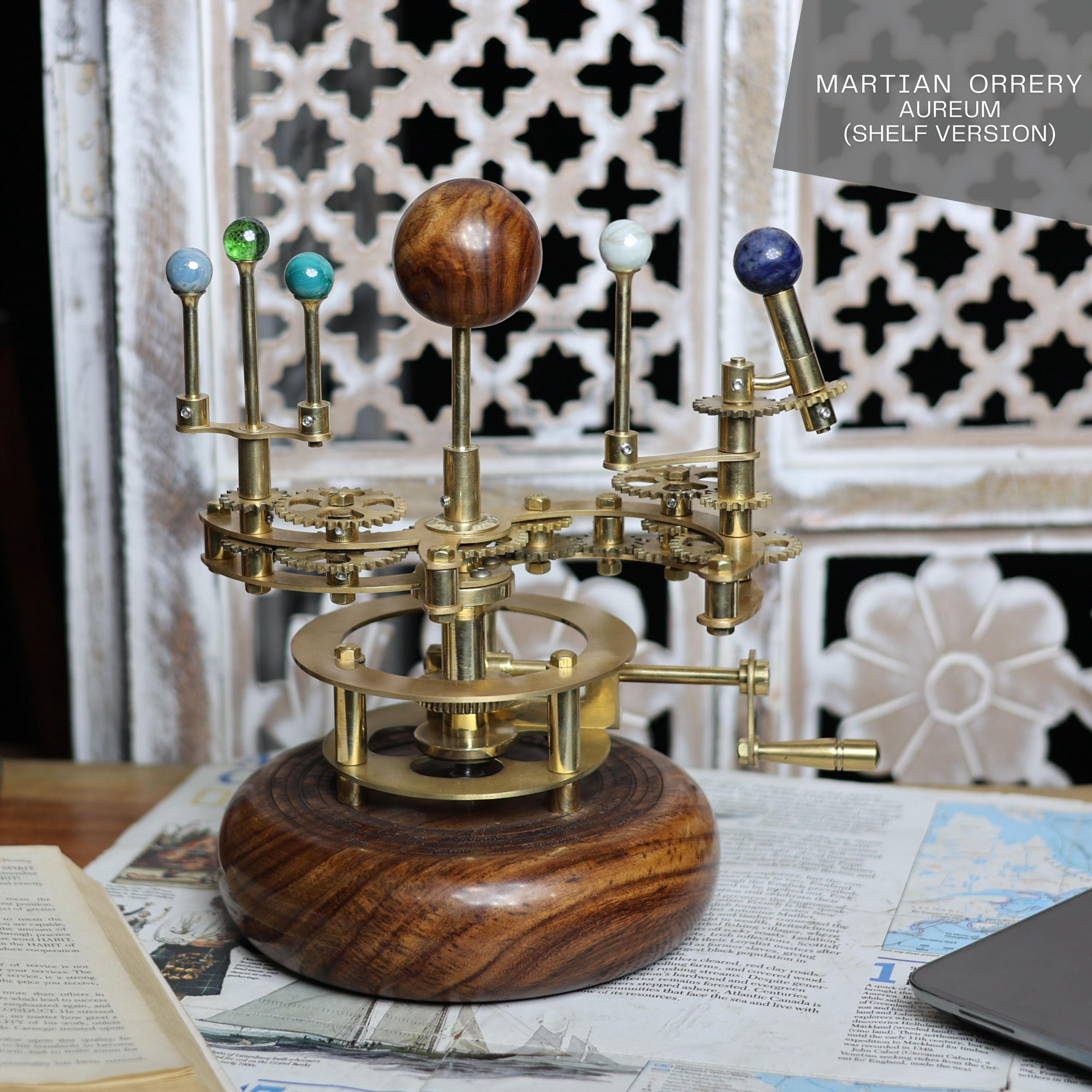 Brass Solar System Orrery, Shelf Display view 5