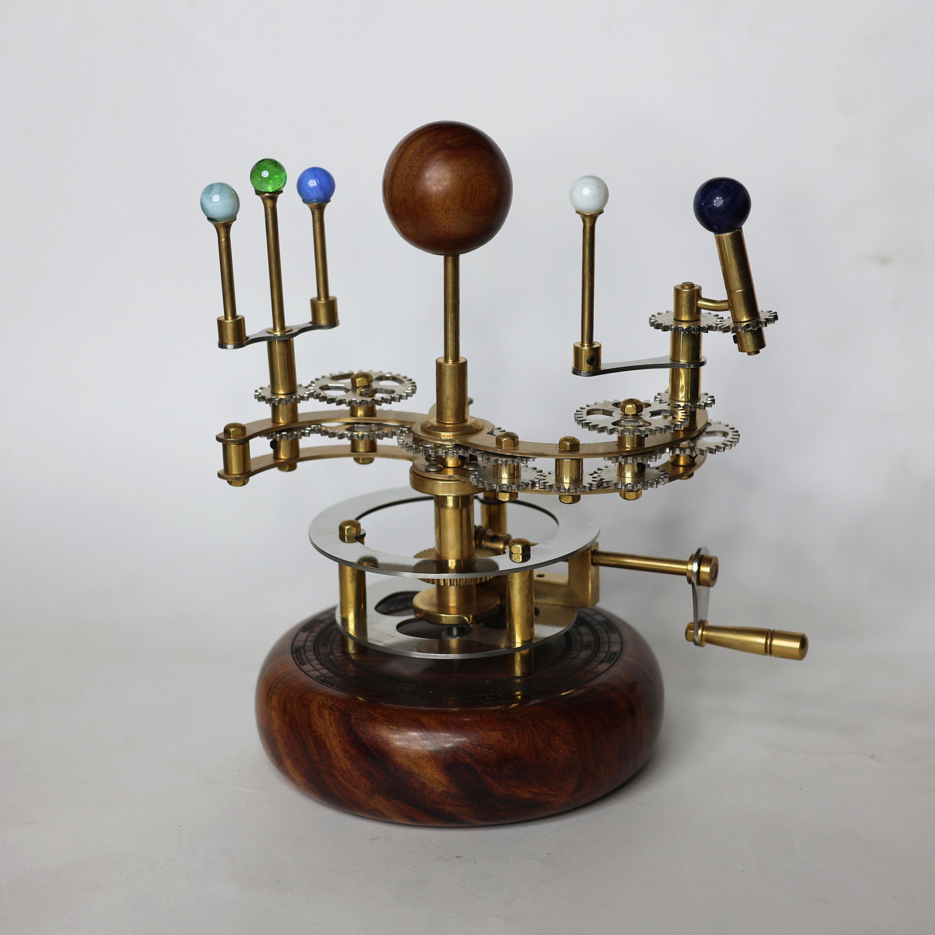 Brass Solar System Orrery, Shelf Display view 2