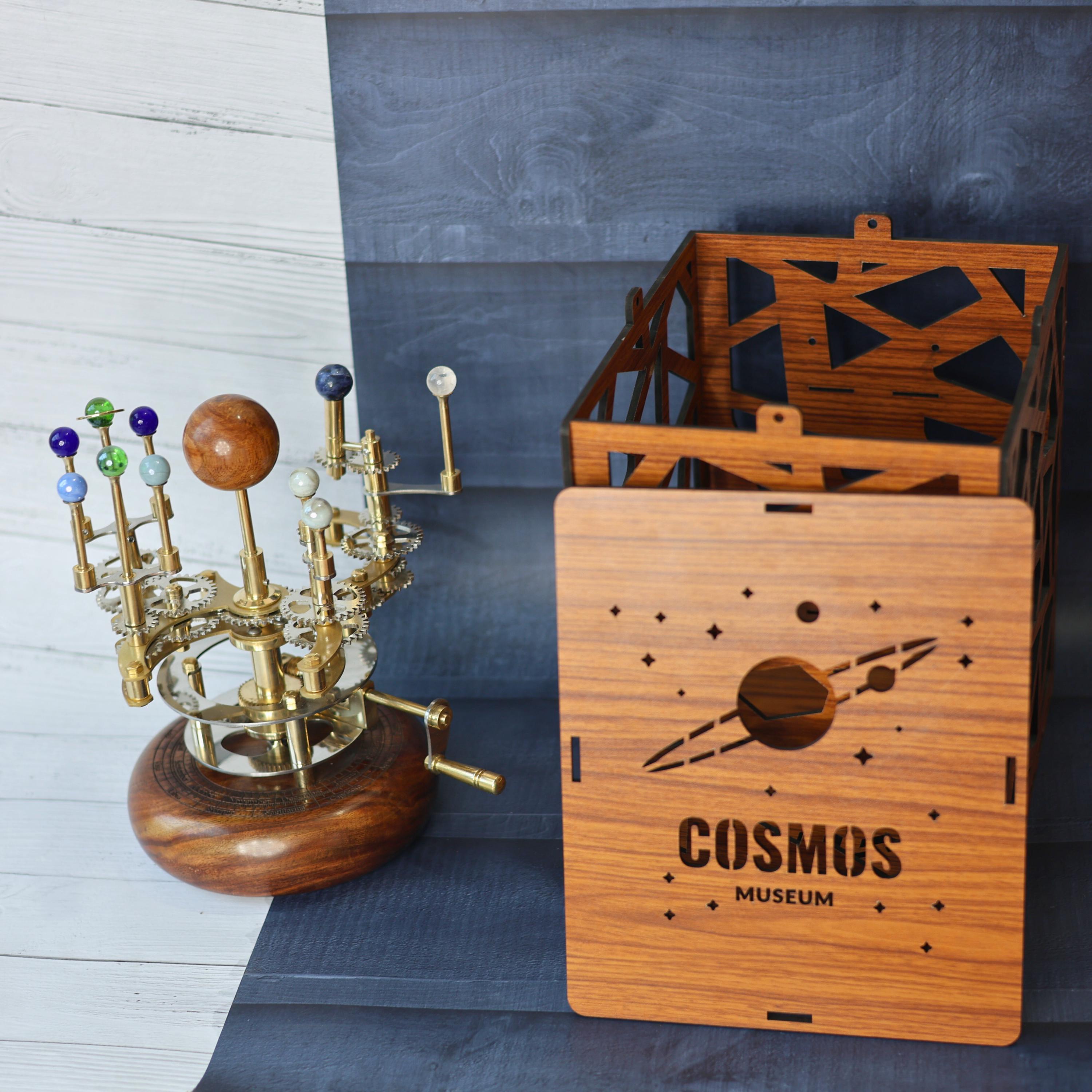 Brass Solar System Orrery, Shelf Display view 4