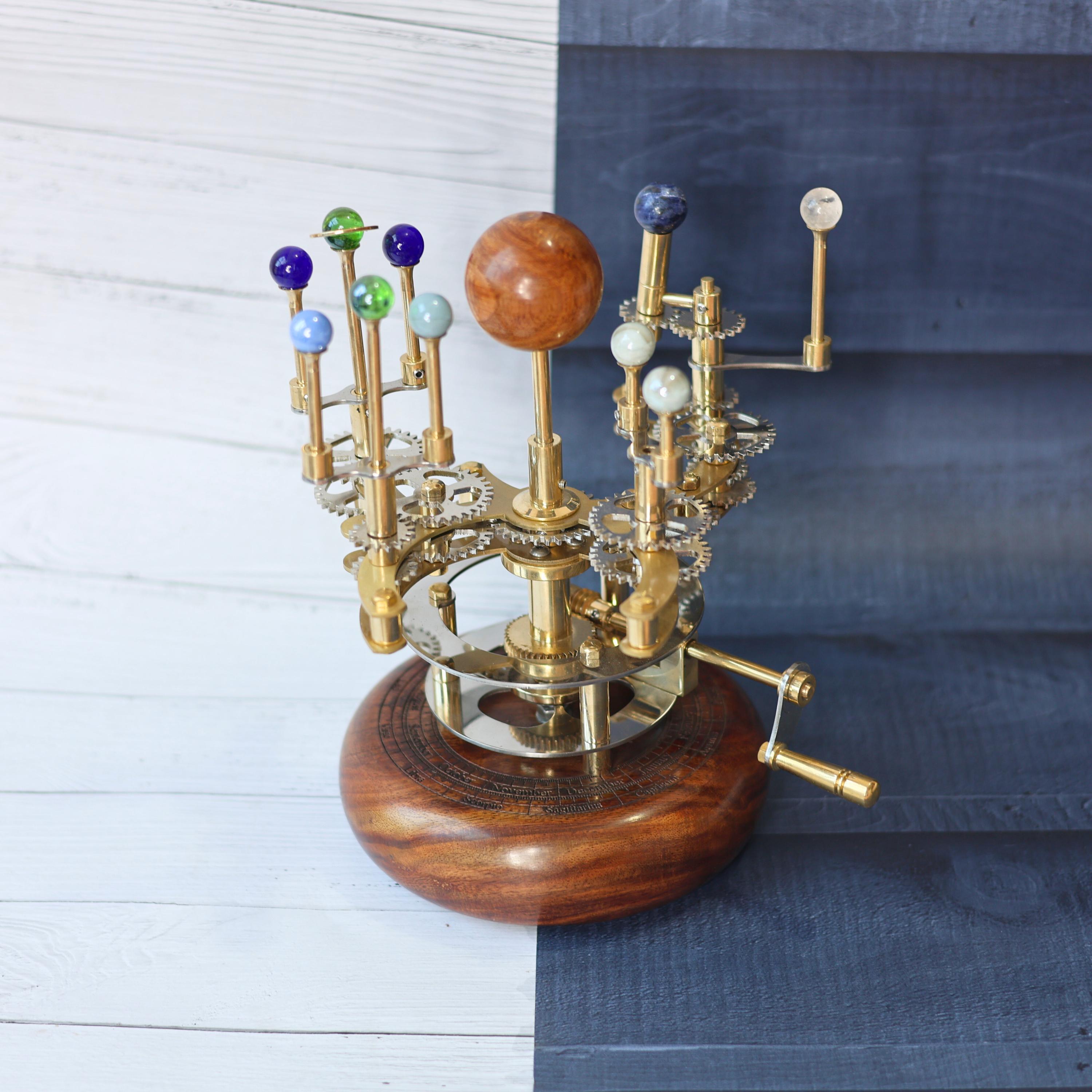 Brass Solar System Orrery, Shelf Display view 6