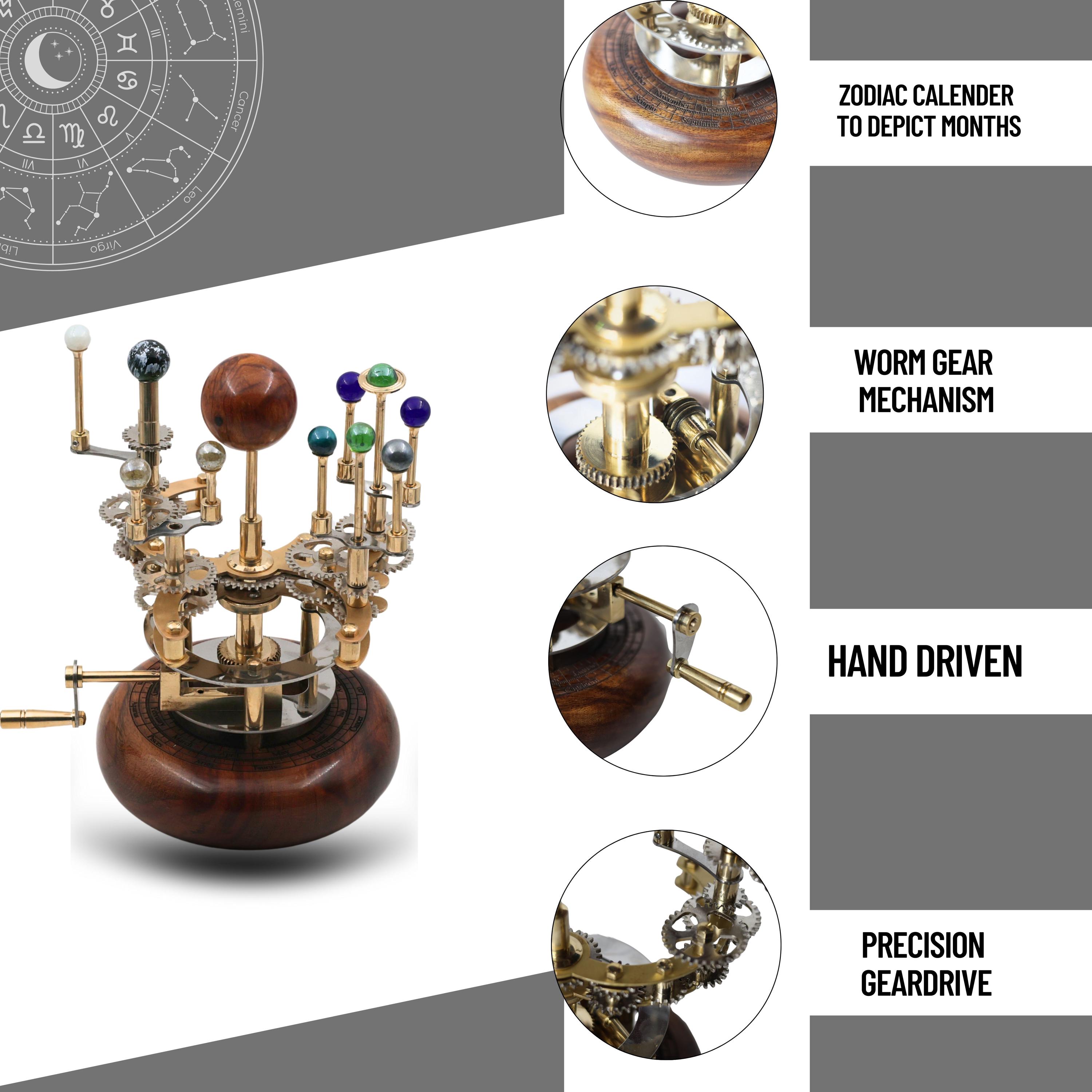 Brass Solar System Orrery, Shelf Display view 5