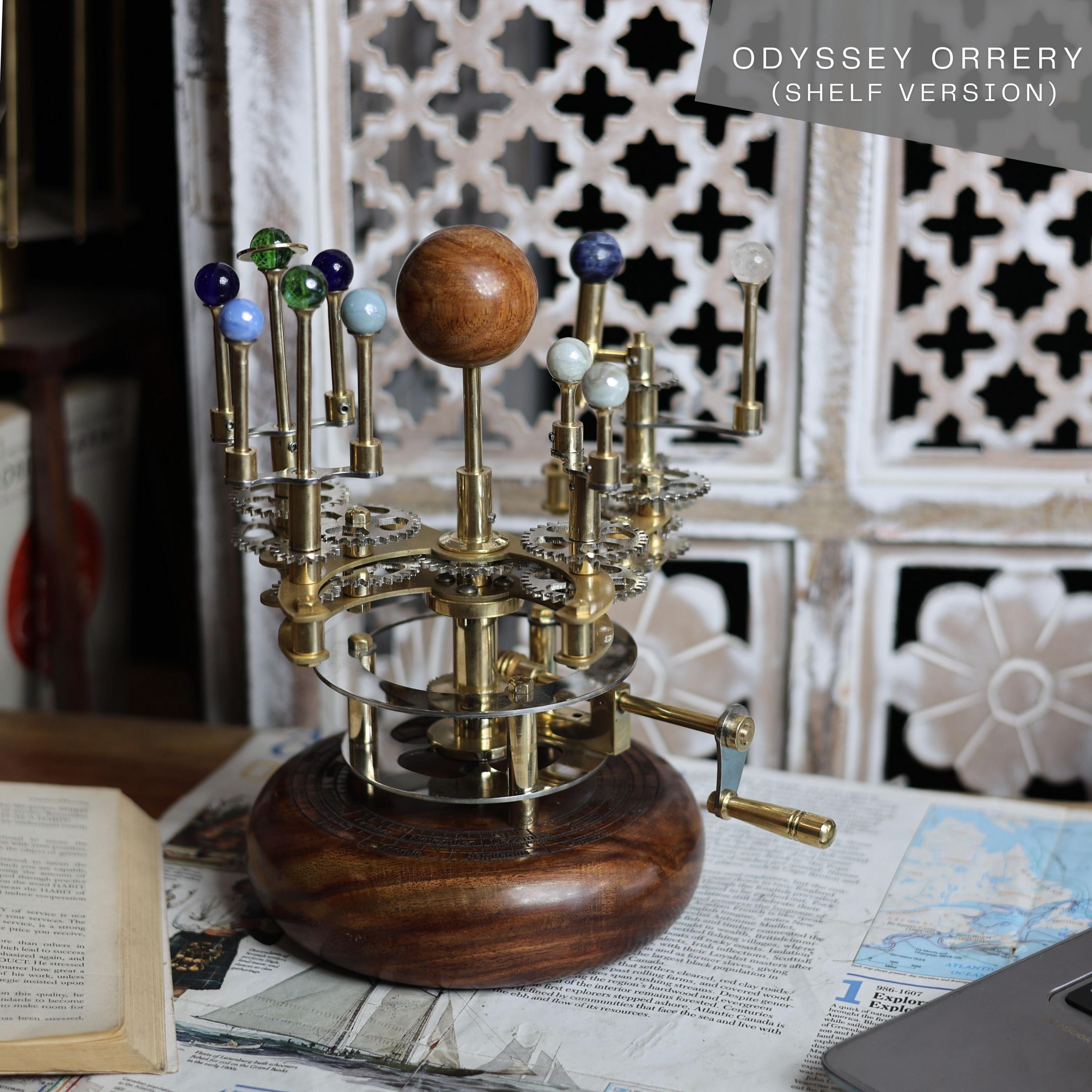 Brass Solar System Orrery, Shelf Display view 4