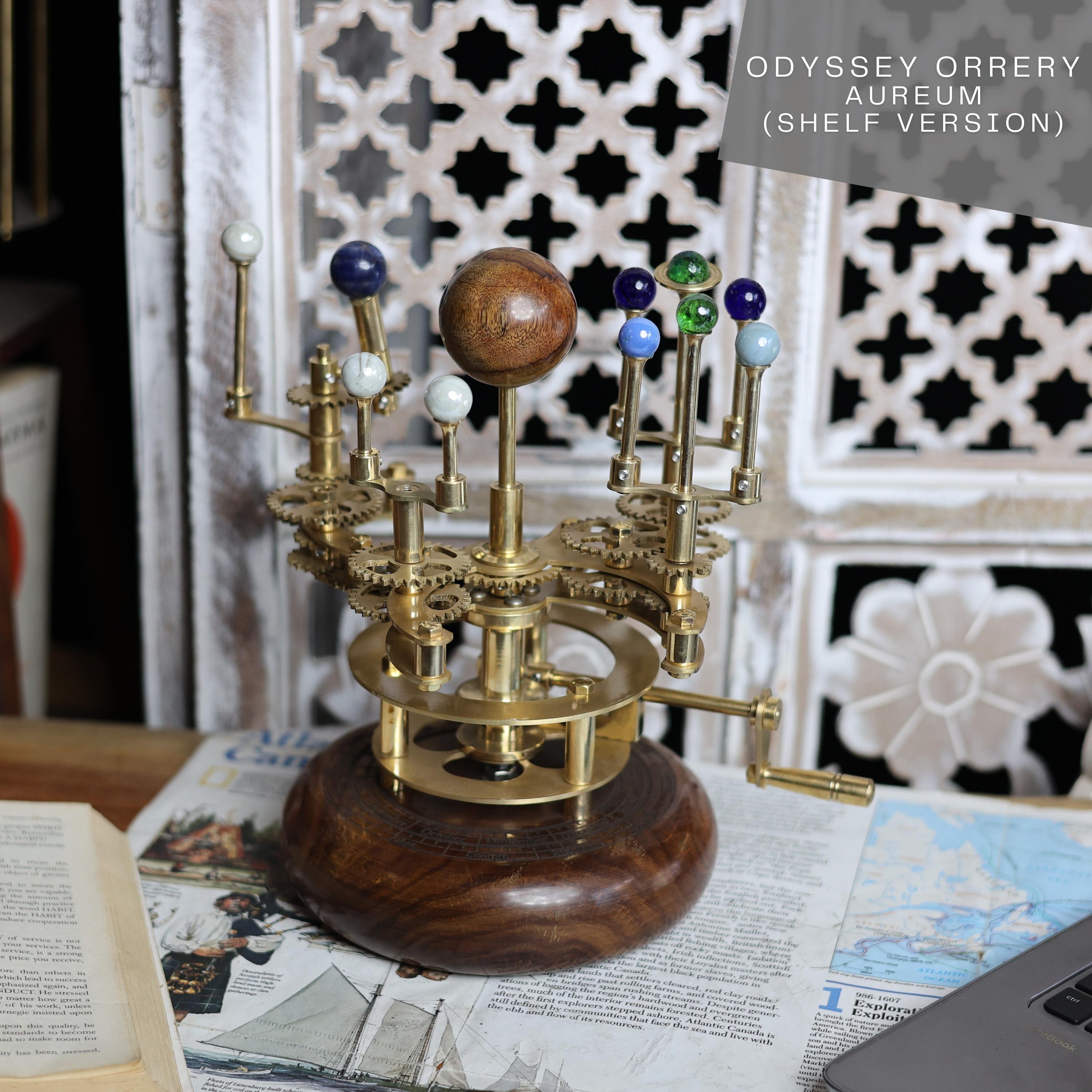 Brass Solar System Orrery, Shelf Display view 6
