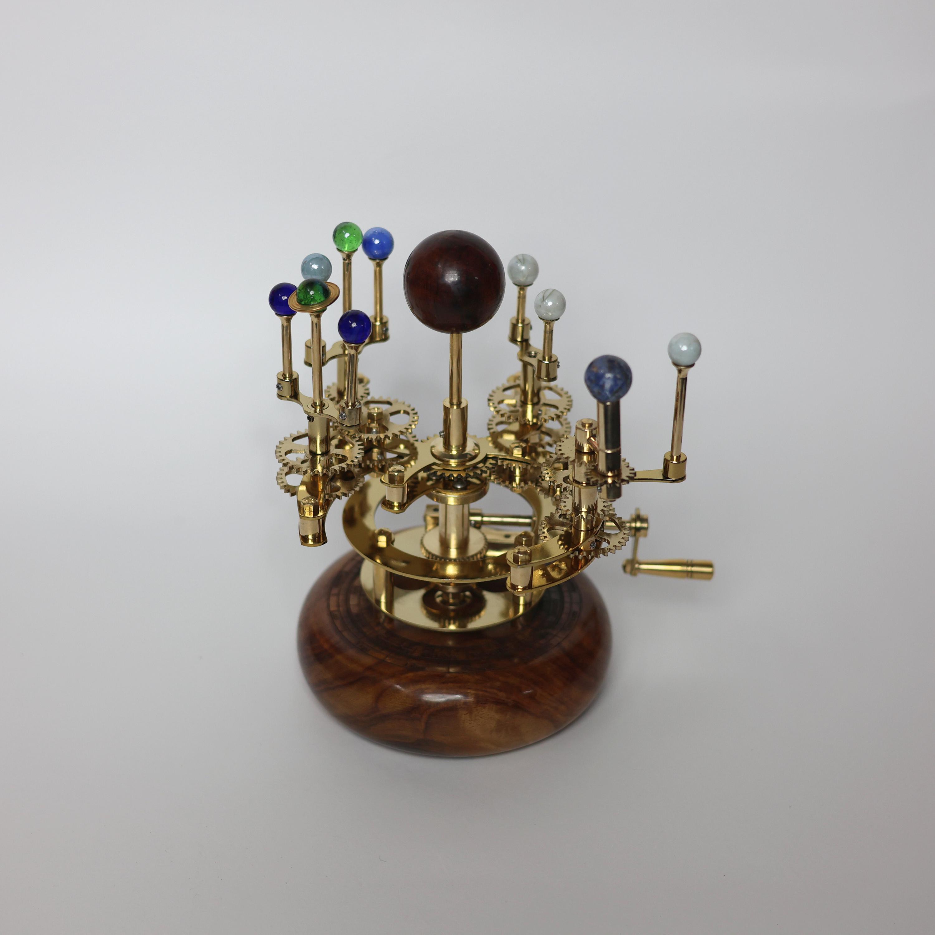 Brass Solar System Orrery, Shelf Display view 2