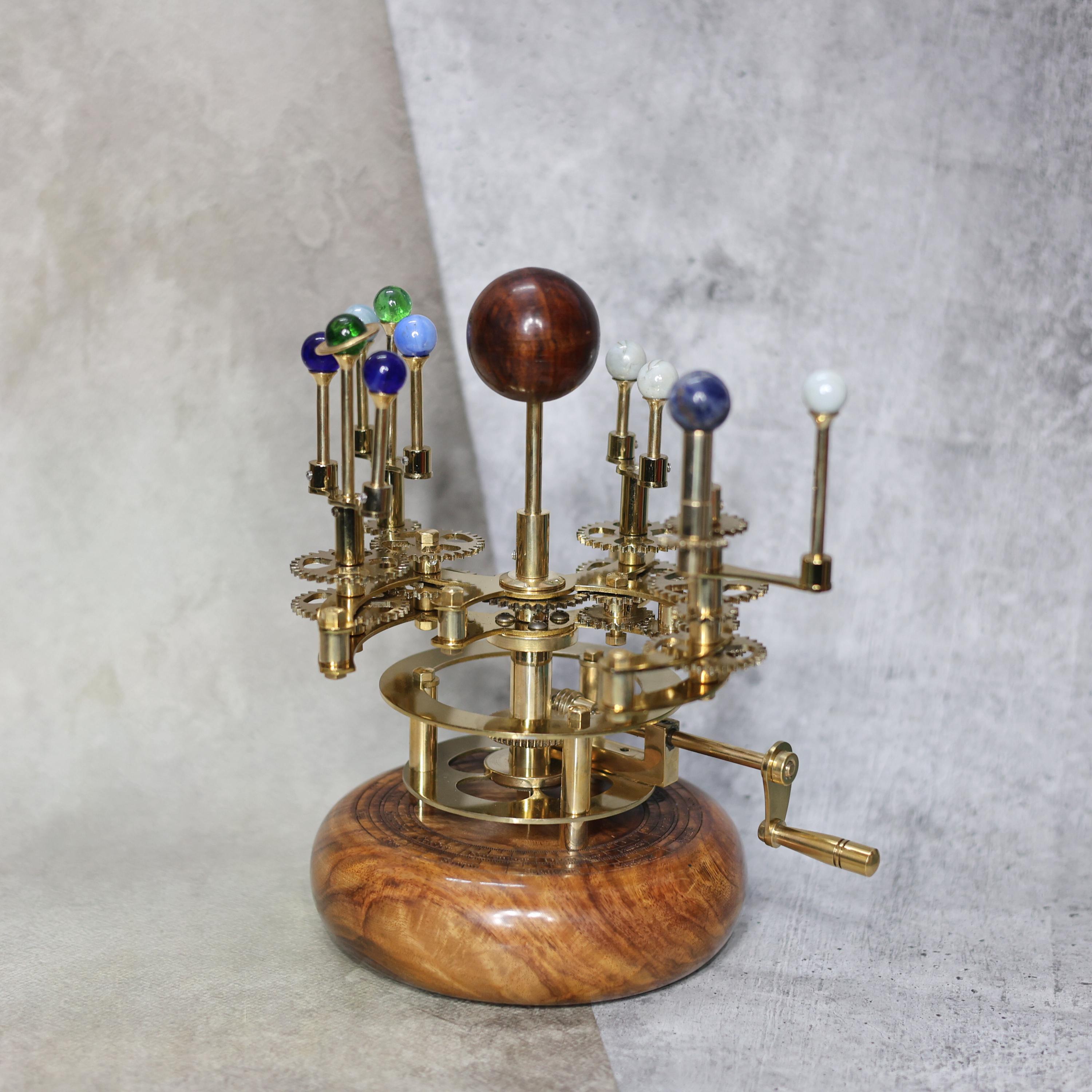 Brass Solar System Orrery, Shelf Display view 3