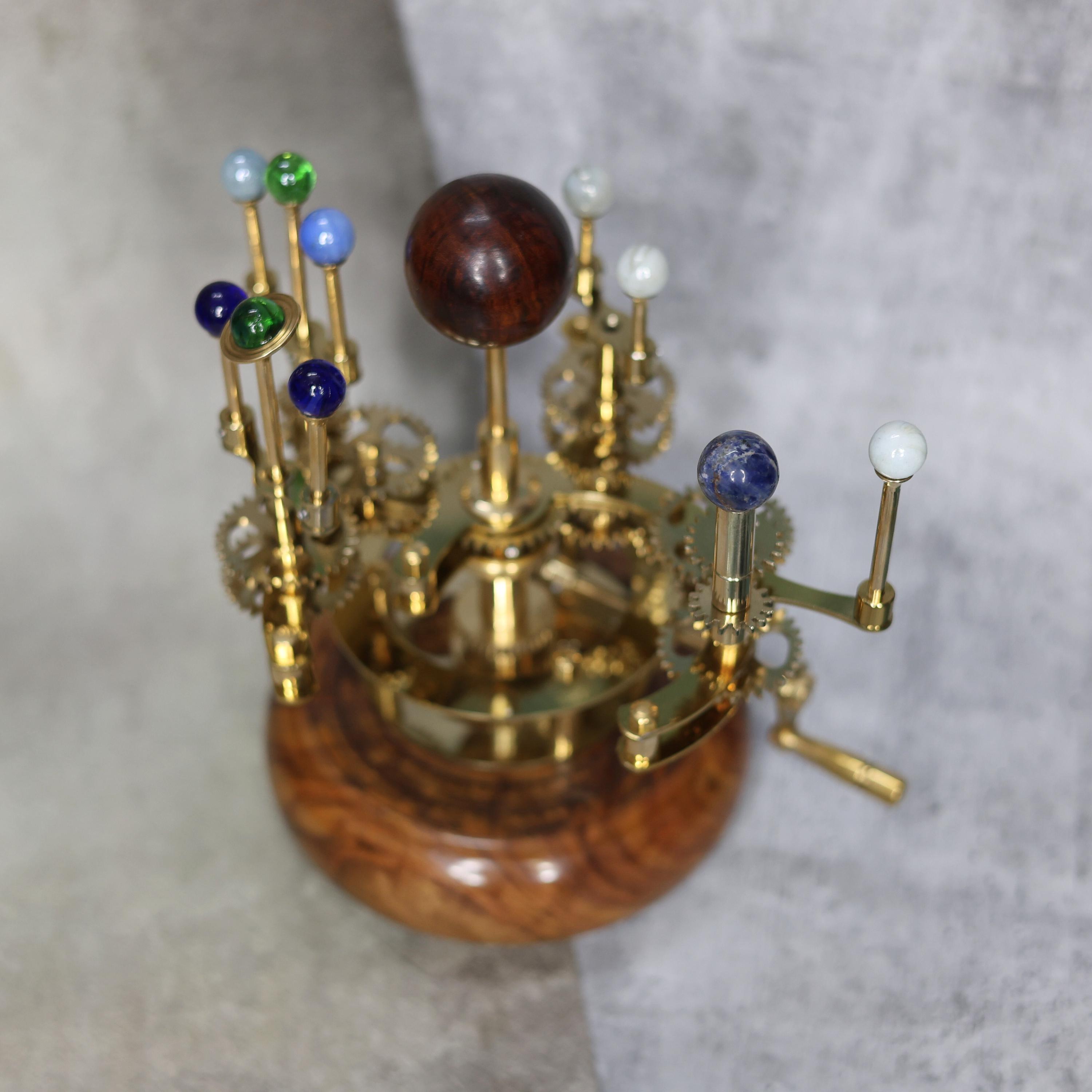 Brass Solar System Orrery, Shelf Display view 5