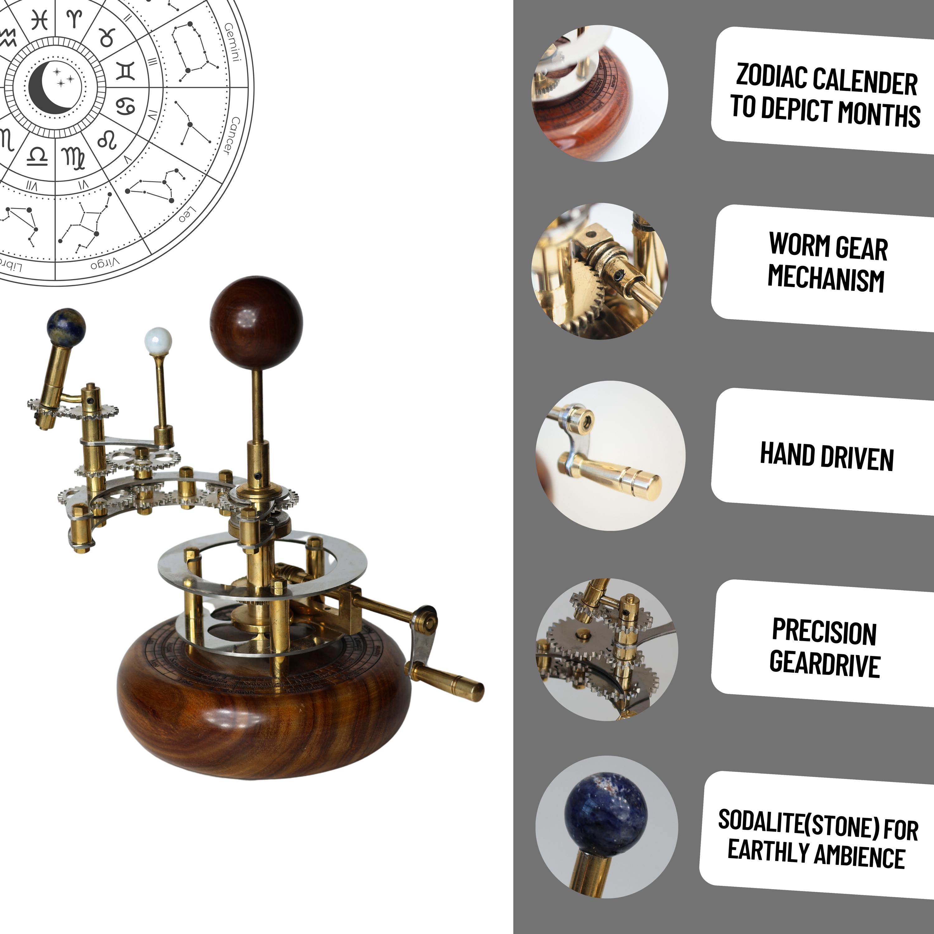 Brass Solar System Orrery, Shelf Display view 5