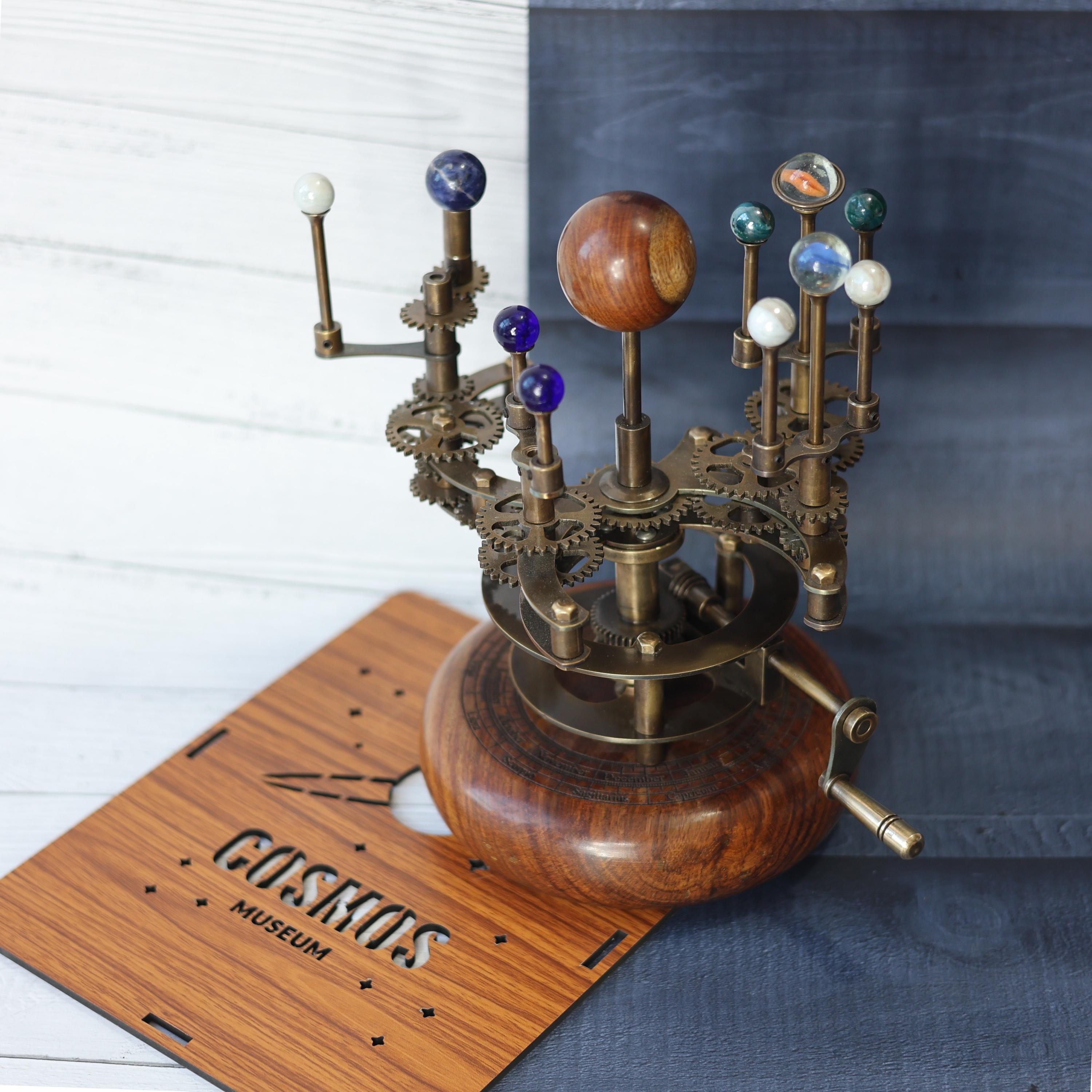 Brass Solar System Orrery, Shelf Display view 6
