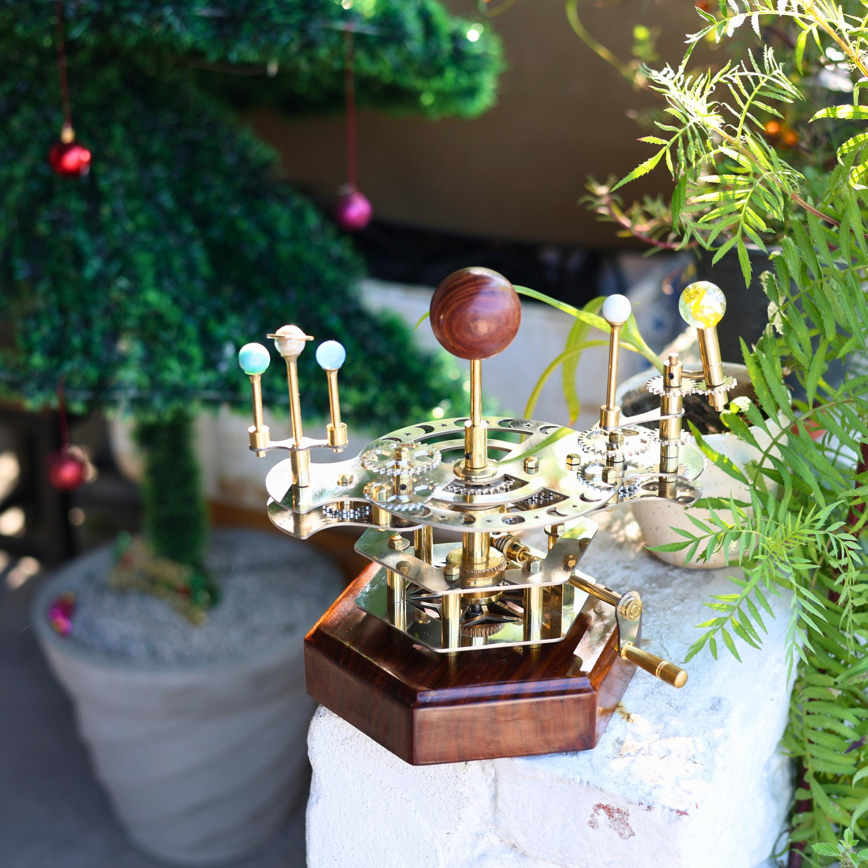 Brass Solar System Orrery, Shelf Display view 5
