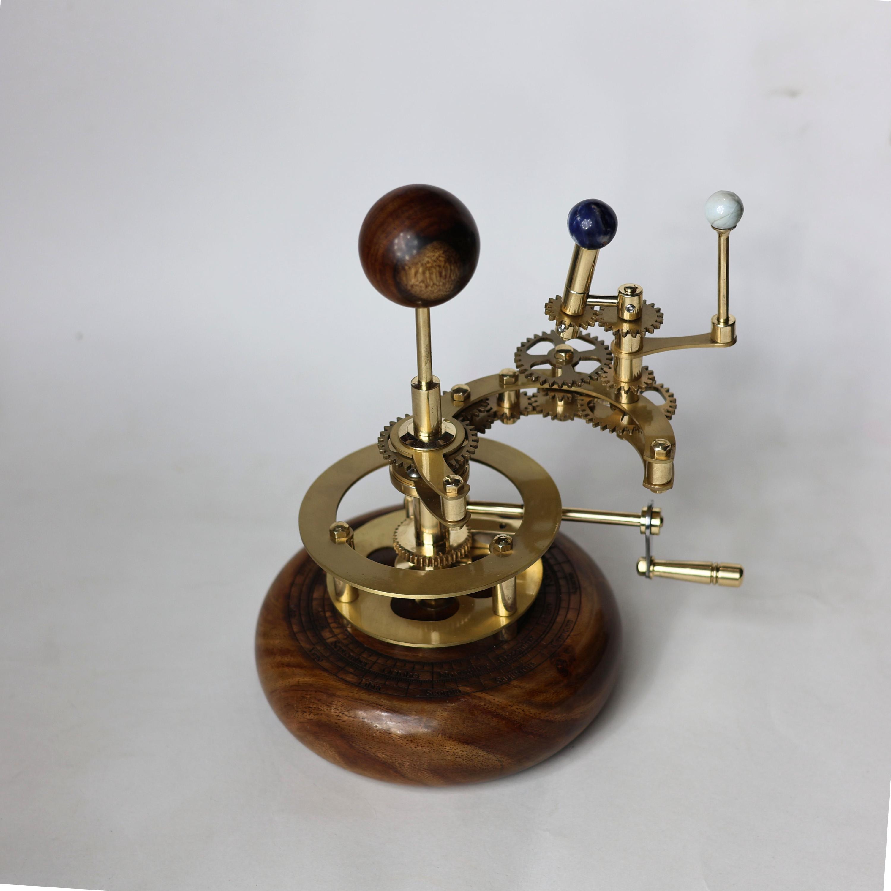 Brass Sun-Earth-Moon Tellurion, Shelf Model view 3