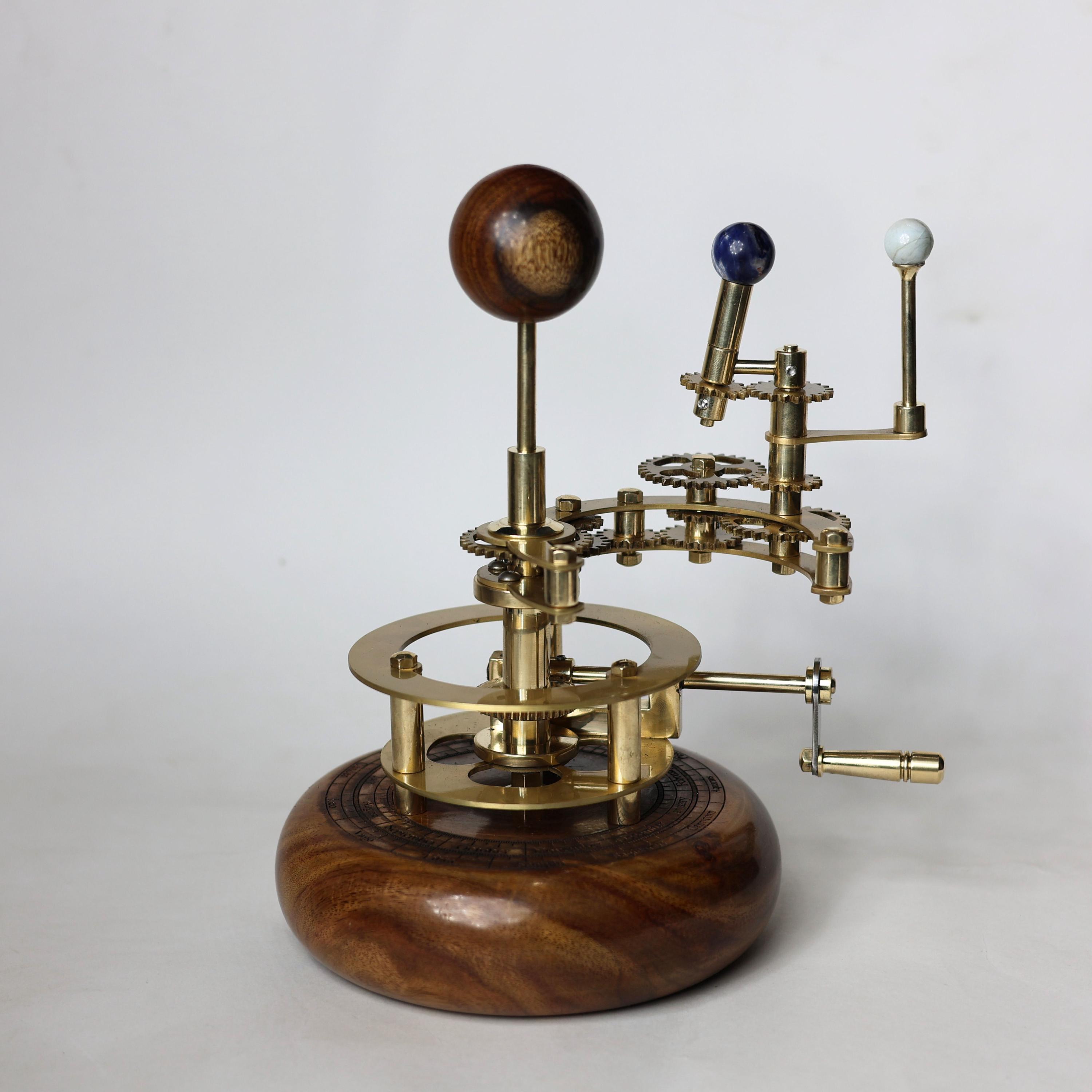 Brass Solar System Orrery, Shelf Display view 2