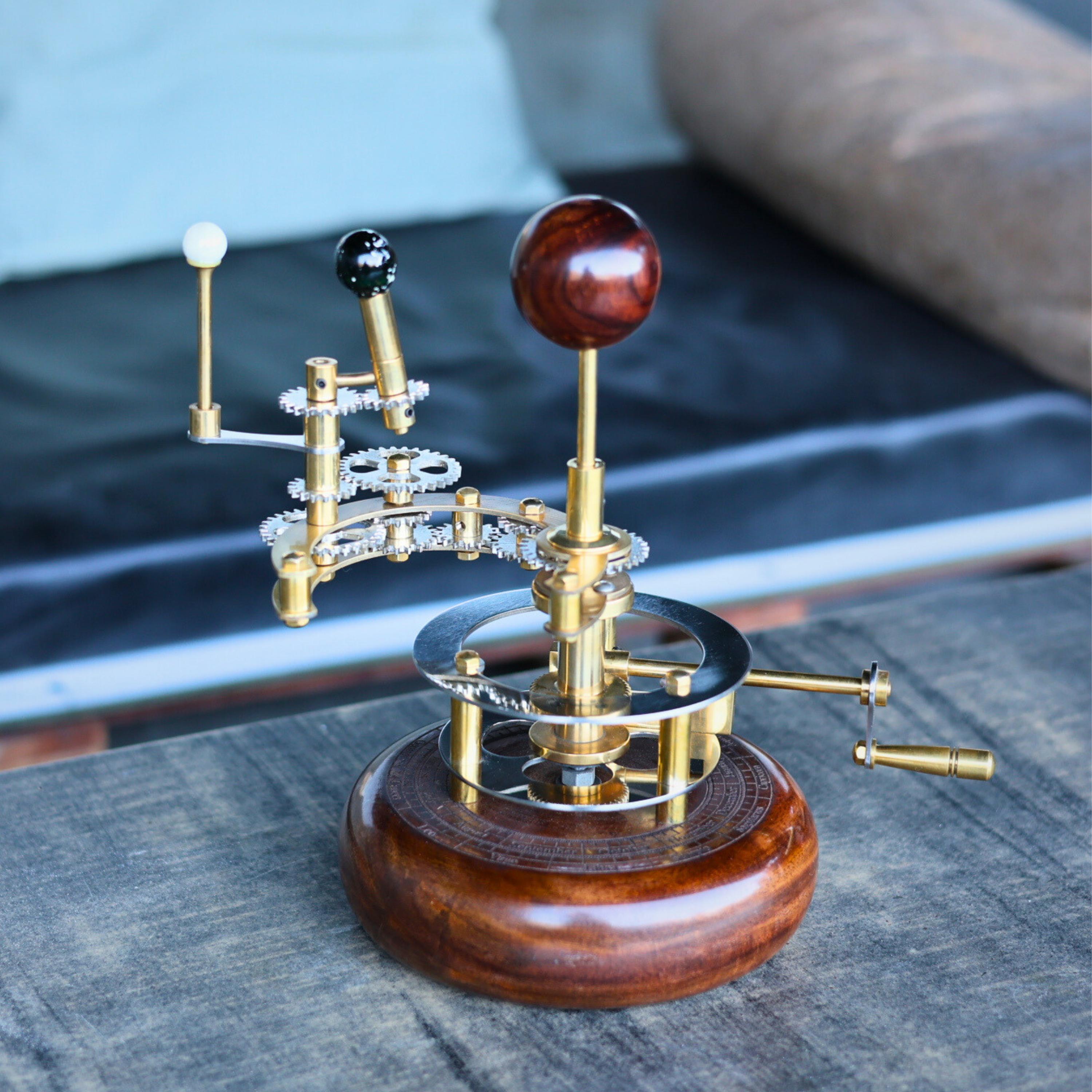 Brass Solar System Orrery, Shelf Display view 2