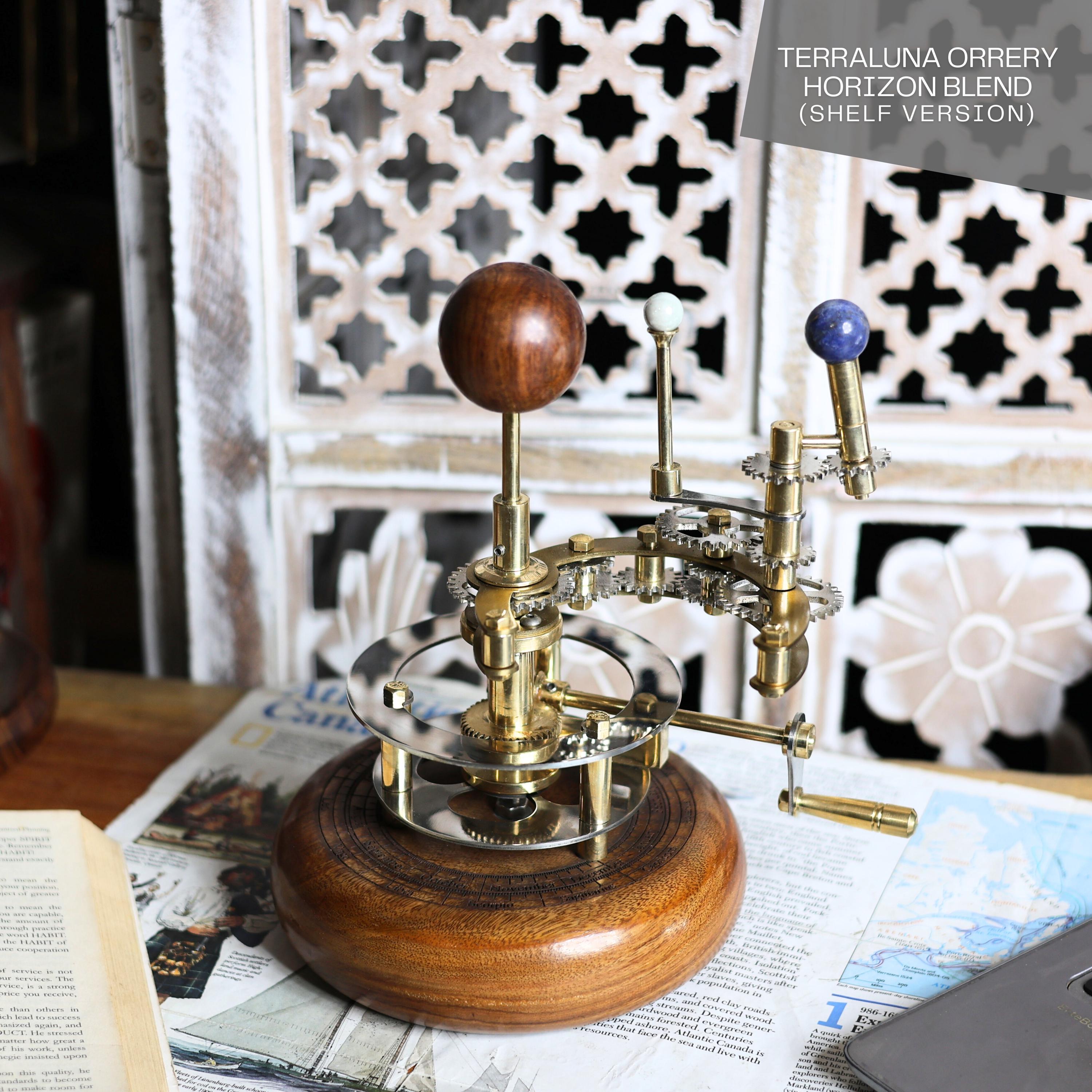 Brass Solar System Orrery, Shelf Display view 4
