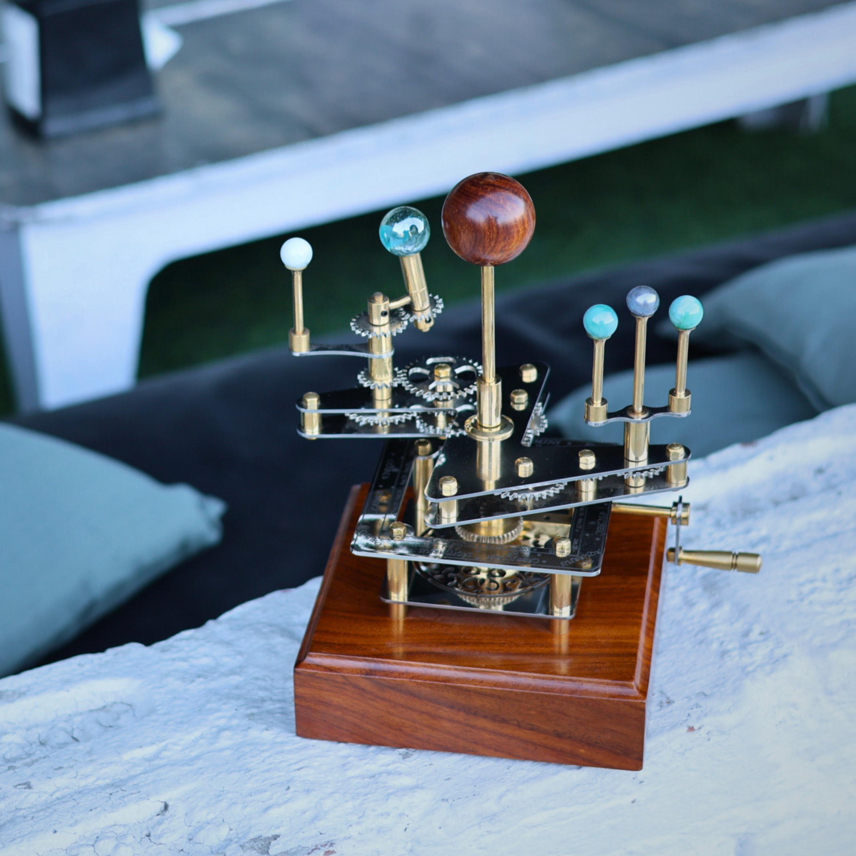 Brass Solar System Orrery, Shelf Display view 2