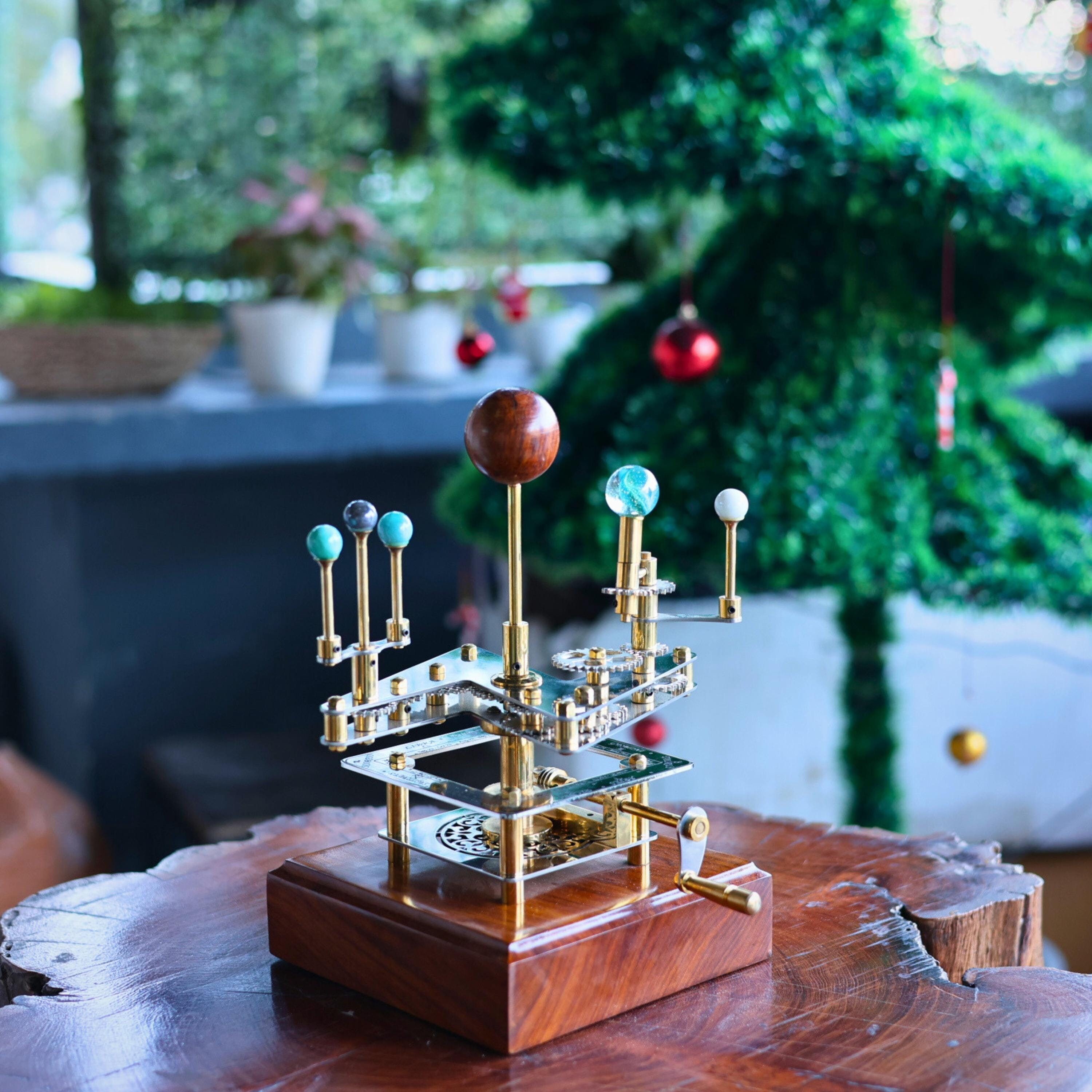 Brass Solar System Orrery, Shelf Display view 2
