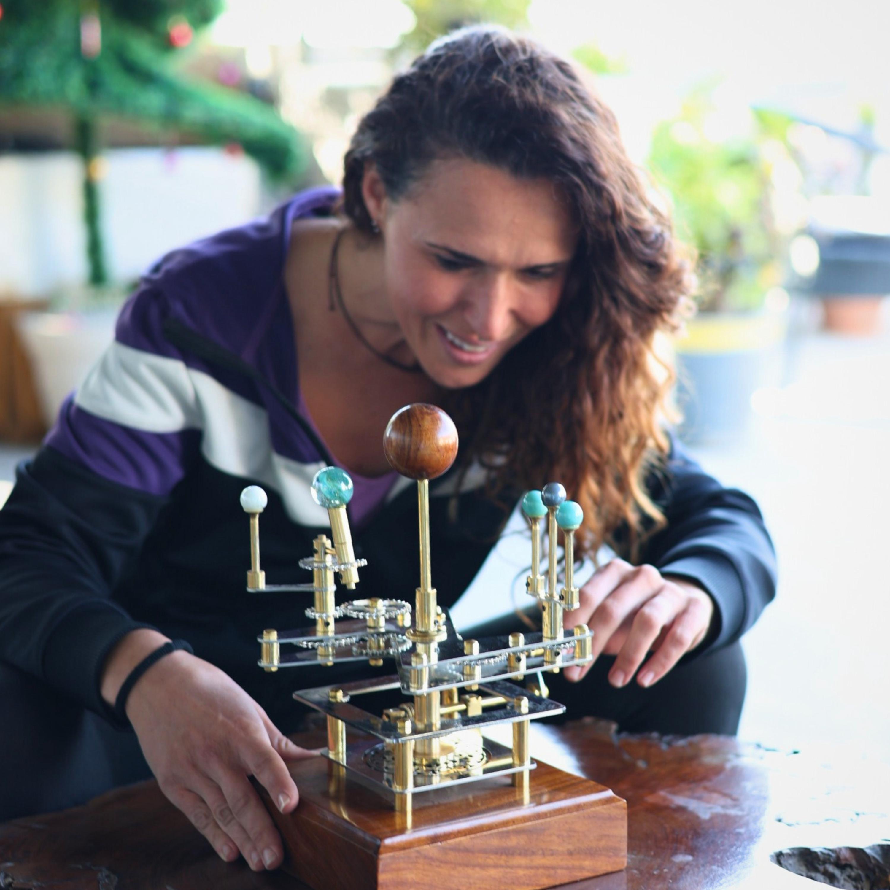 Brass Solar System Orrery, Shelf Display view 4