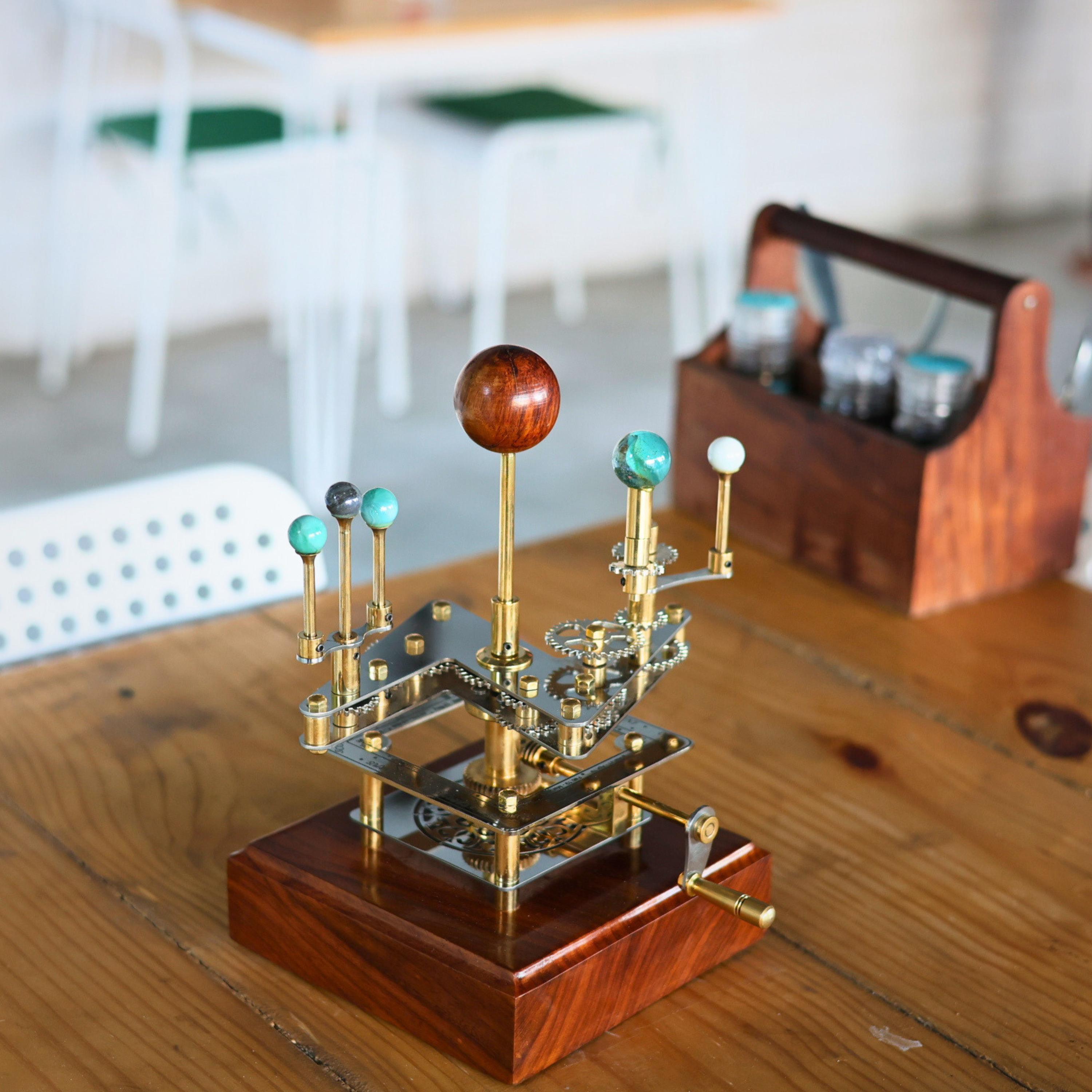 Brass Solar System Orrery, Shelf Display view 6