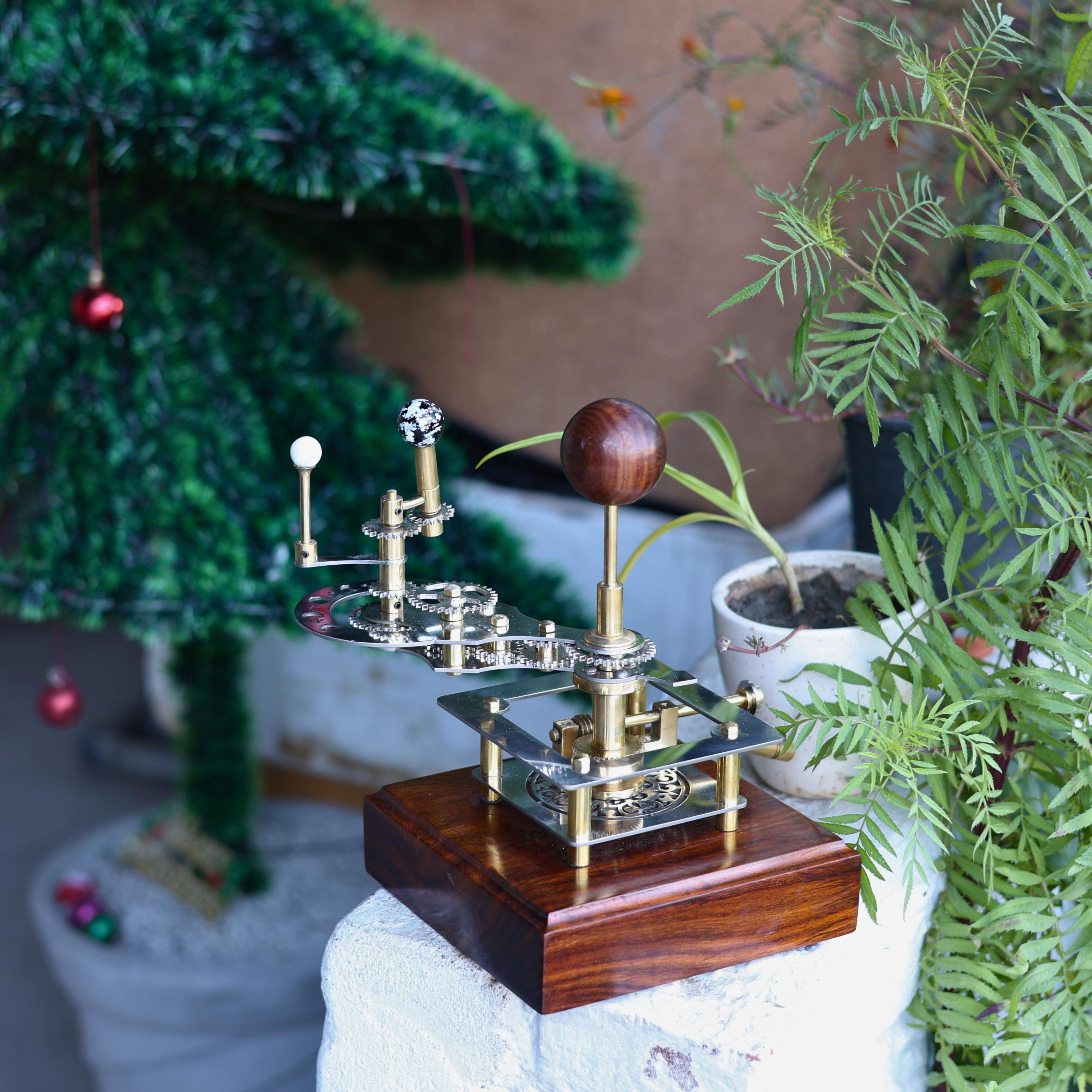 Brass Solar System Orrery, Shelf Display view 2