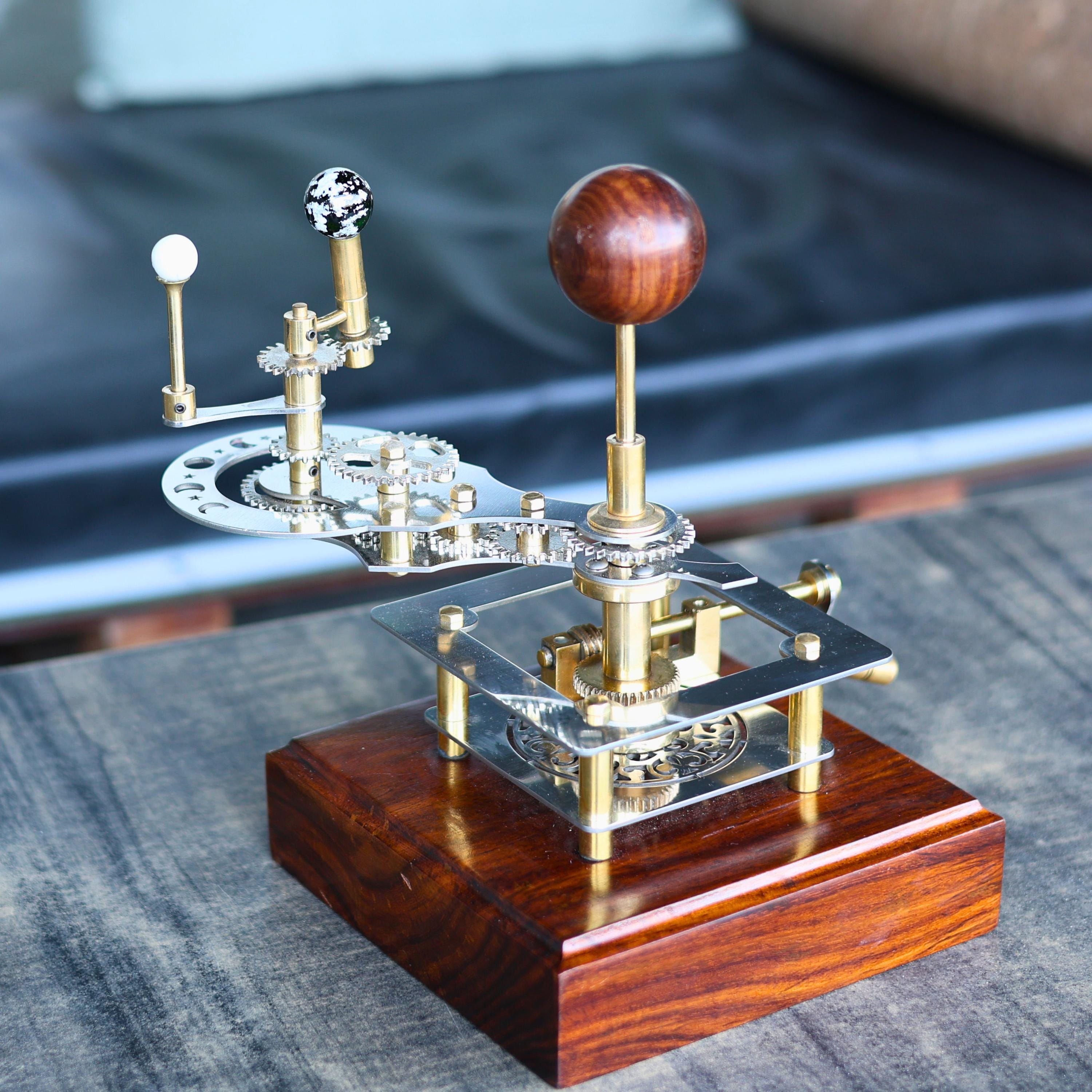 Brass Solar System Orrery, Shelf Display view 3