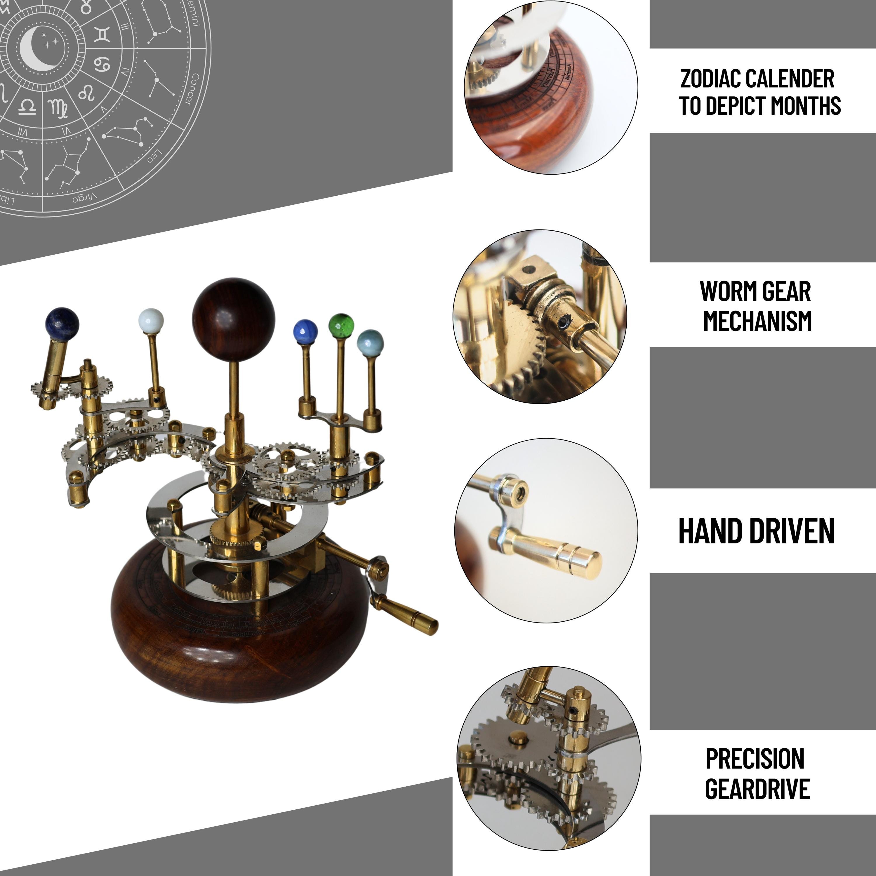 Brass Solar System Orrery, Shelf Display view 5