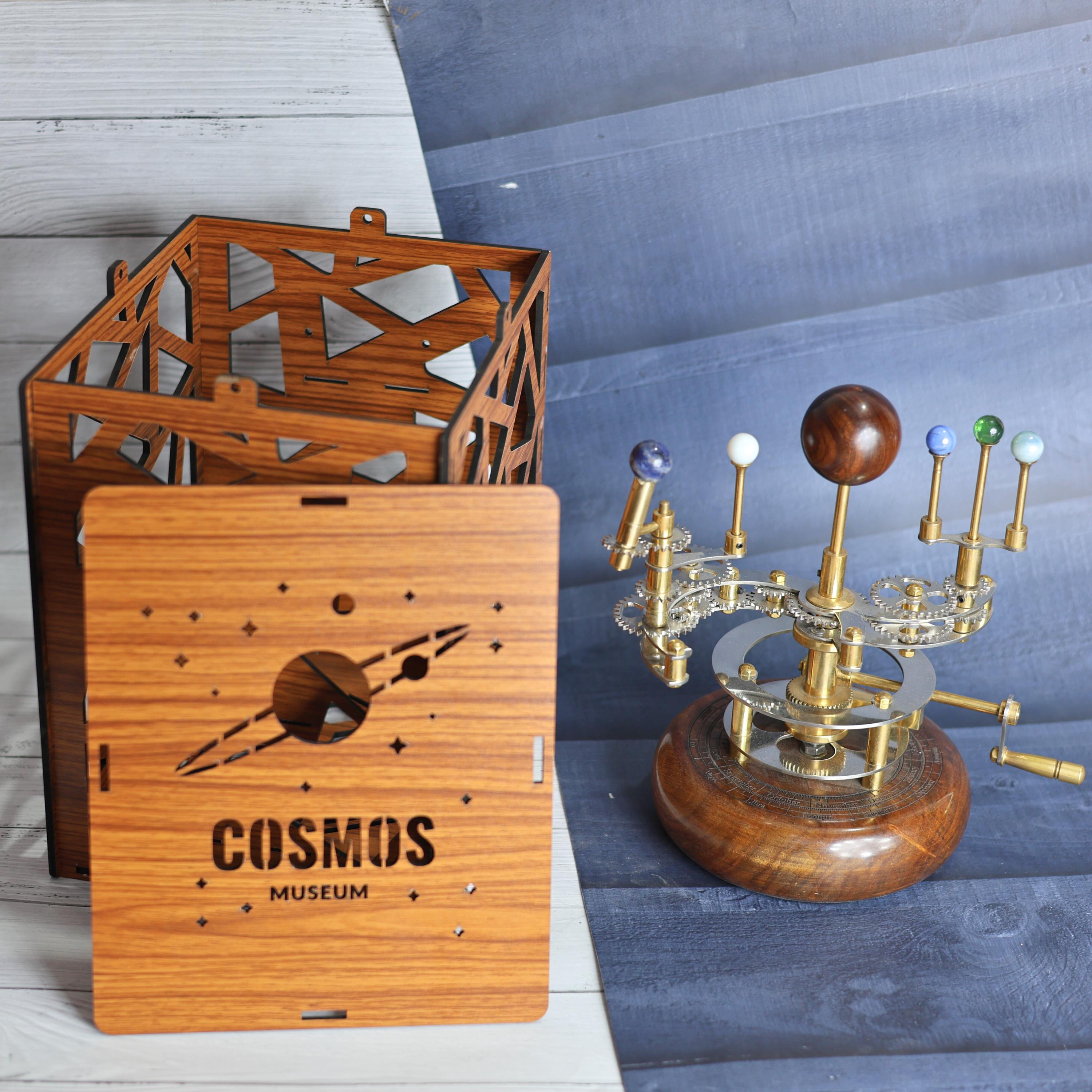 Brass Solar System Orrery, Shelf Display view 4