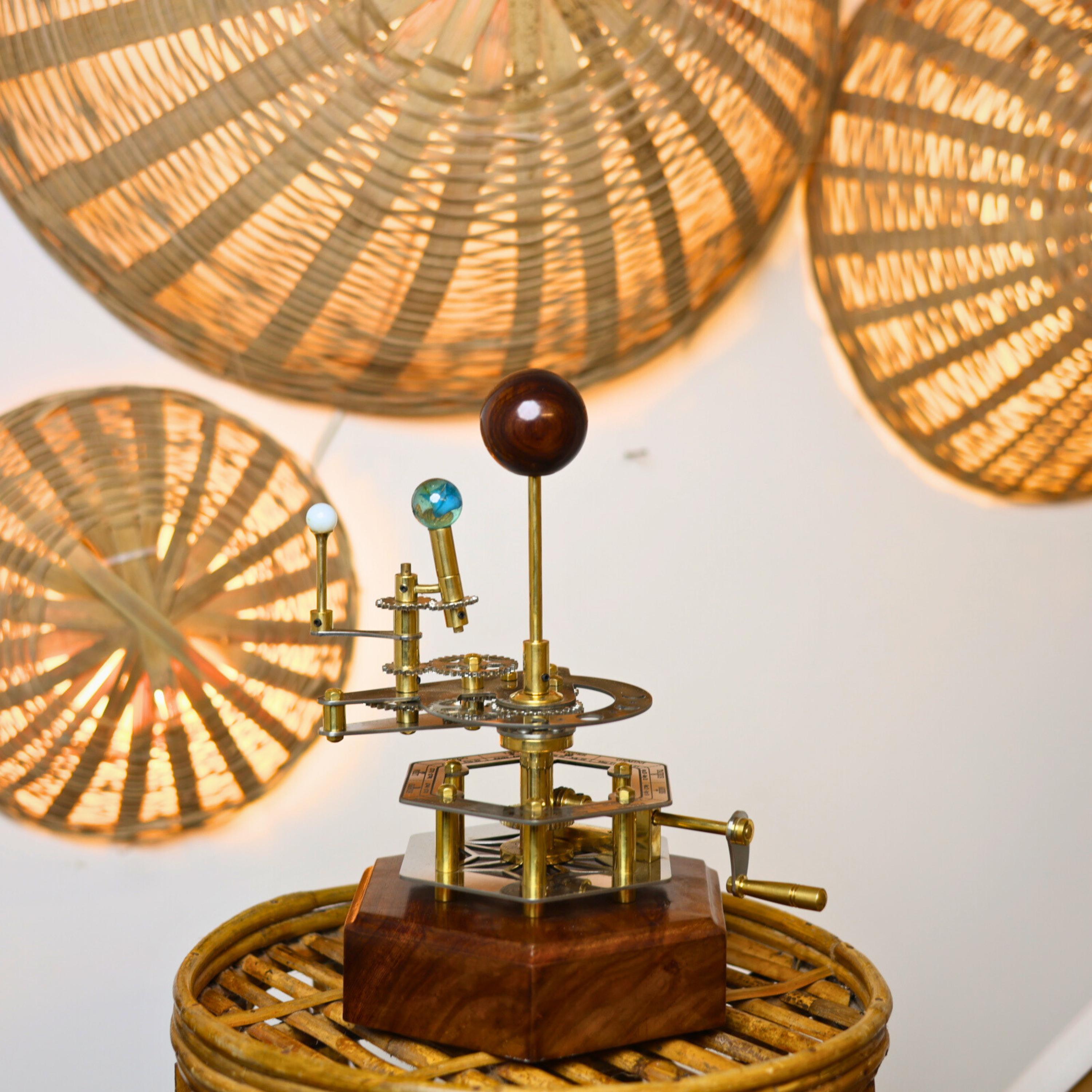 Brass Solar System Orrery, Shelf Display view 2