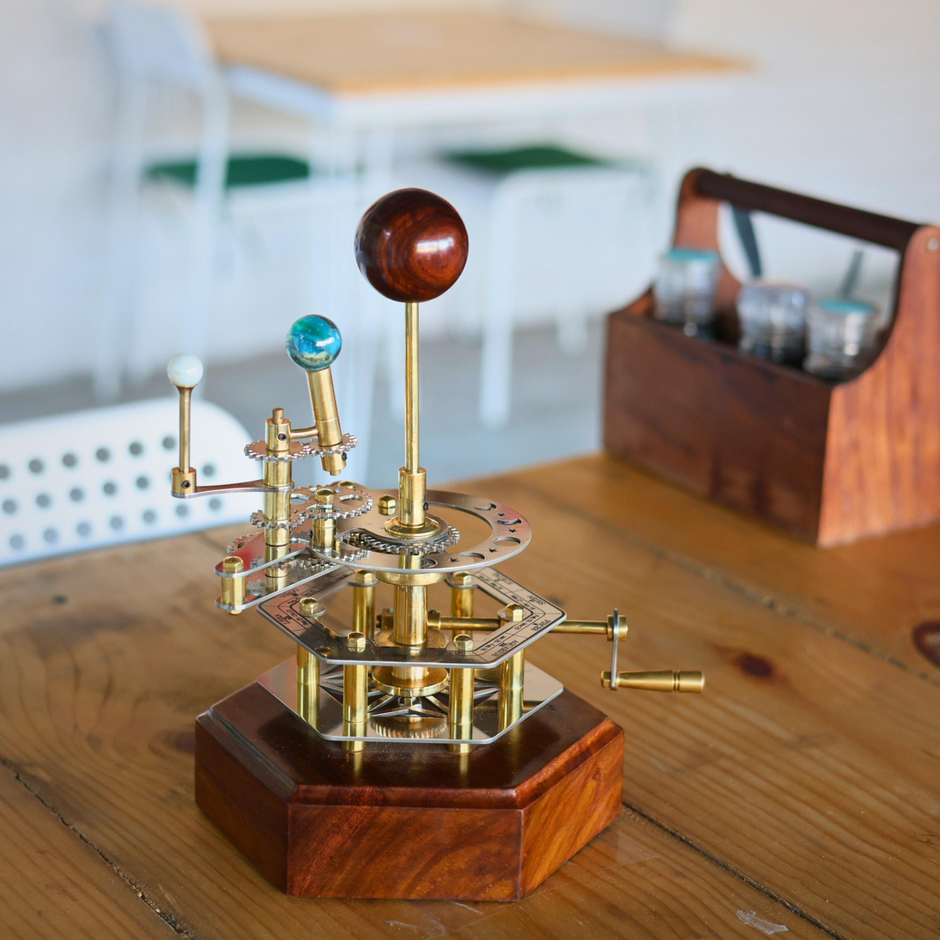 Brass Solar System Orrery, Shelf Display view 6