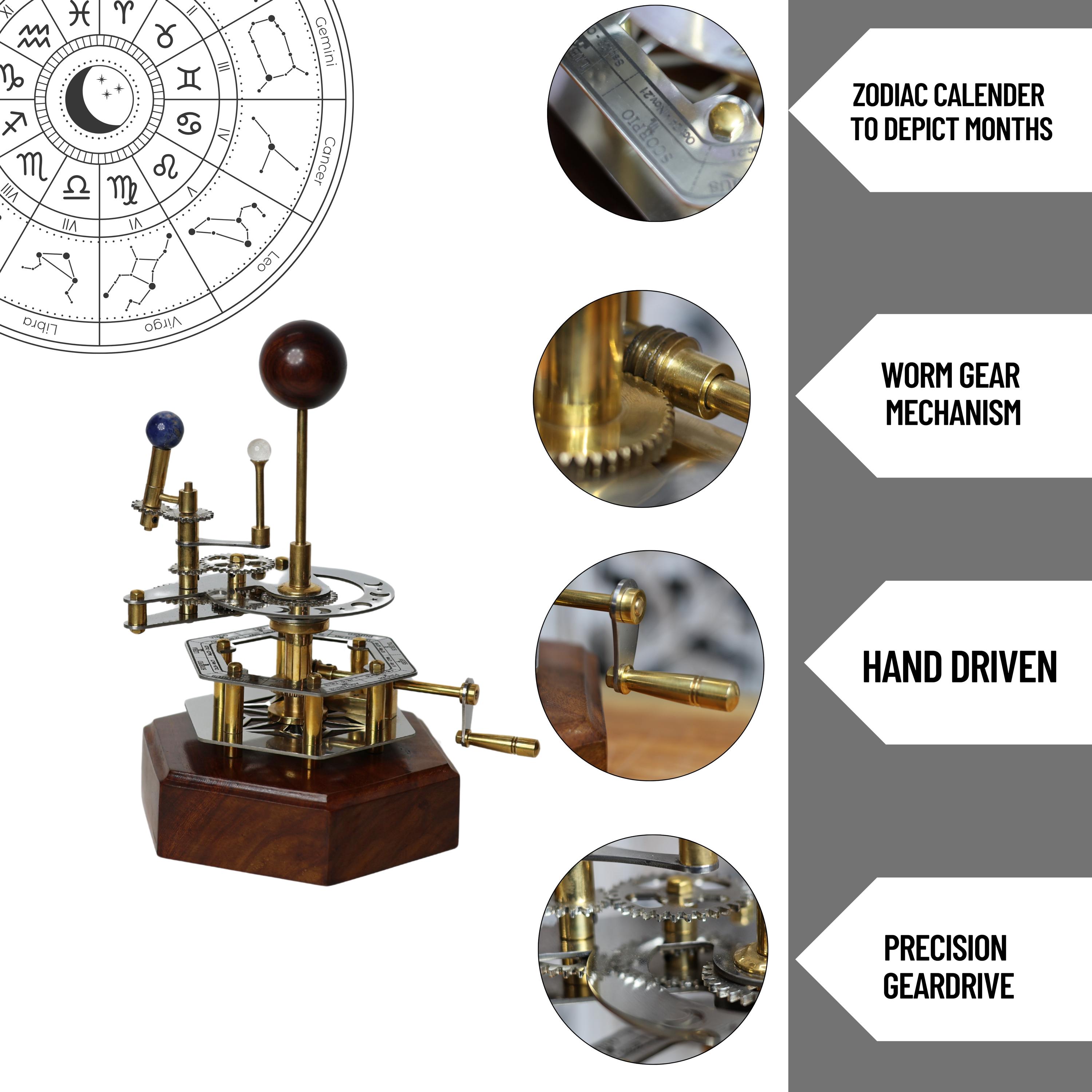Brass Solar System Orrery, Shelf Display view 6