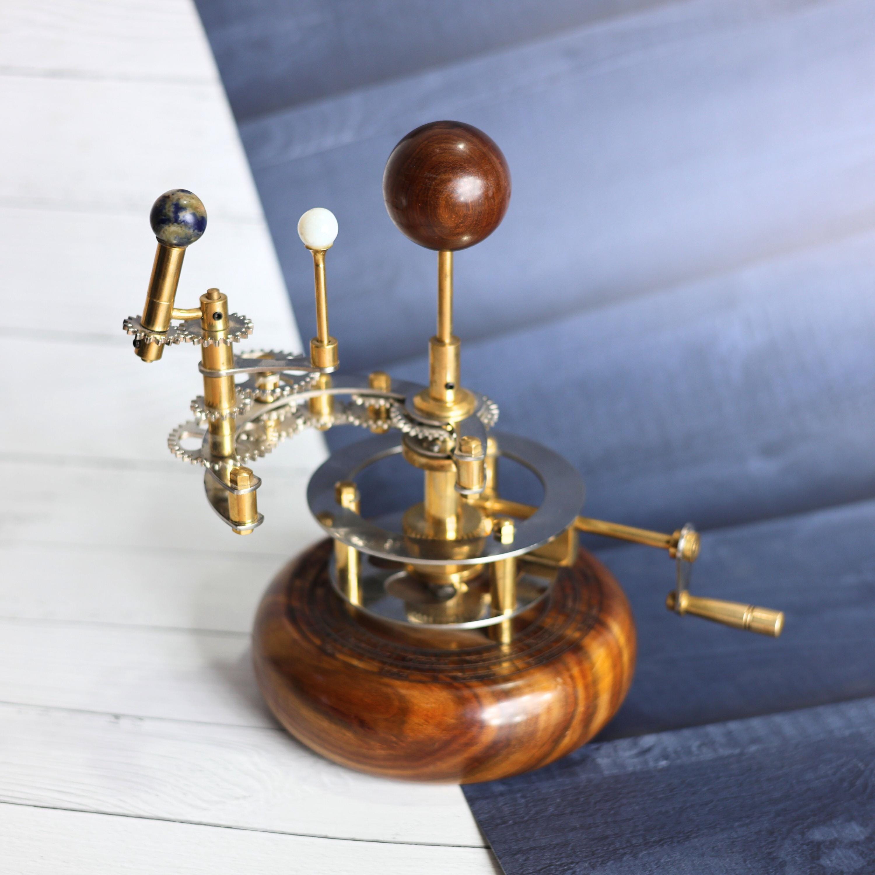 Antique-Finish Brass Solar System Orrery, Shelf view 6