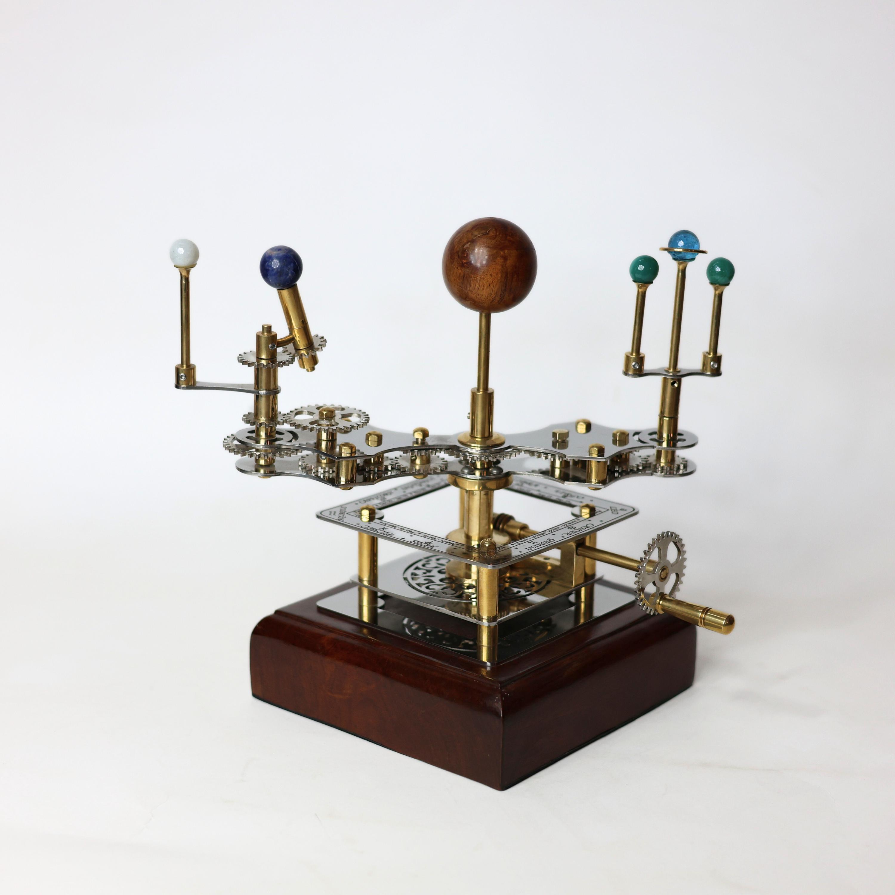 Brass Solar System Orrery, Shelf Display view 4