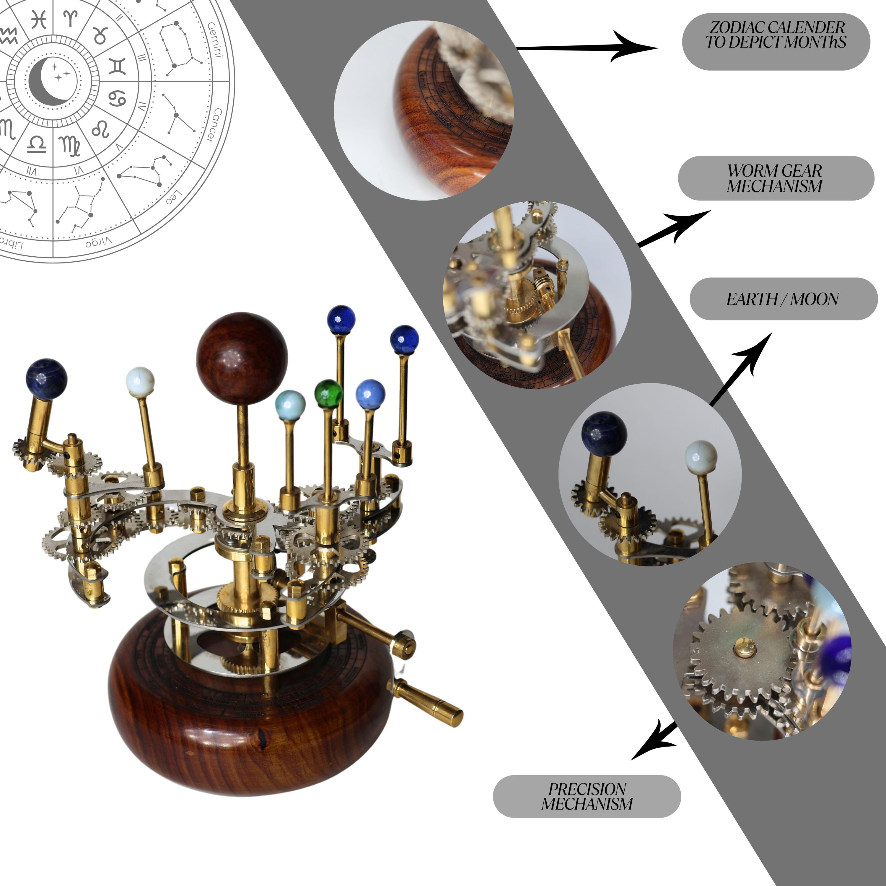 Brass Solar System Orrery, Shelf Display view 6