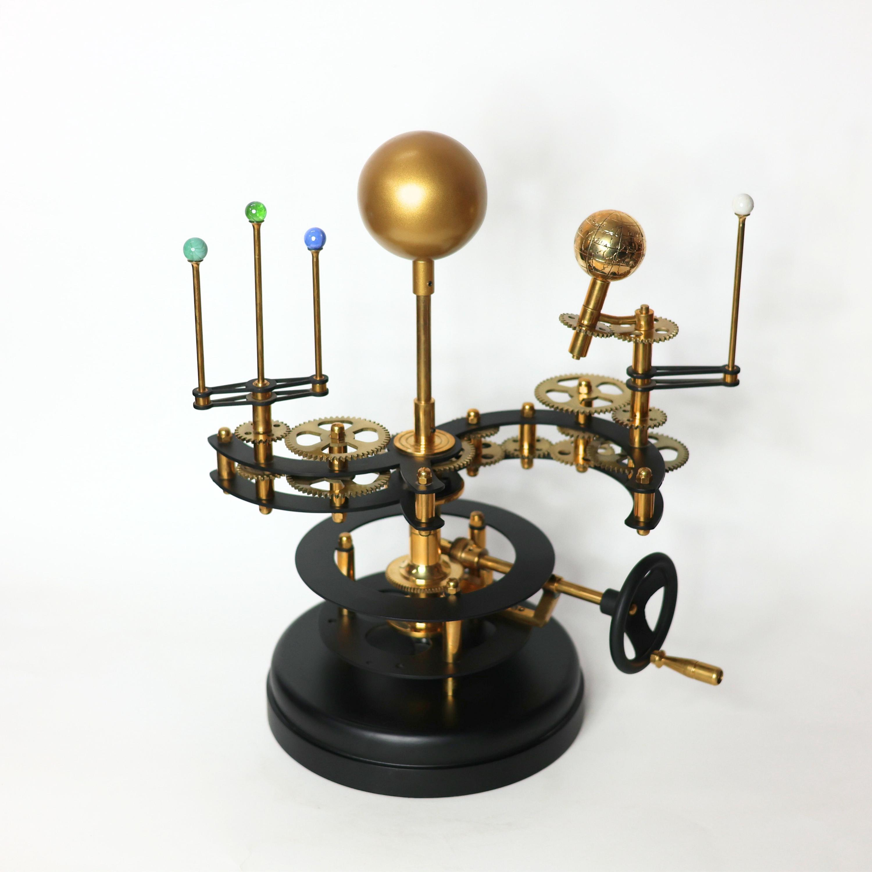 Brass Orrery with Semi-Precious Stone Planets, Museum view 2
