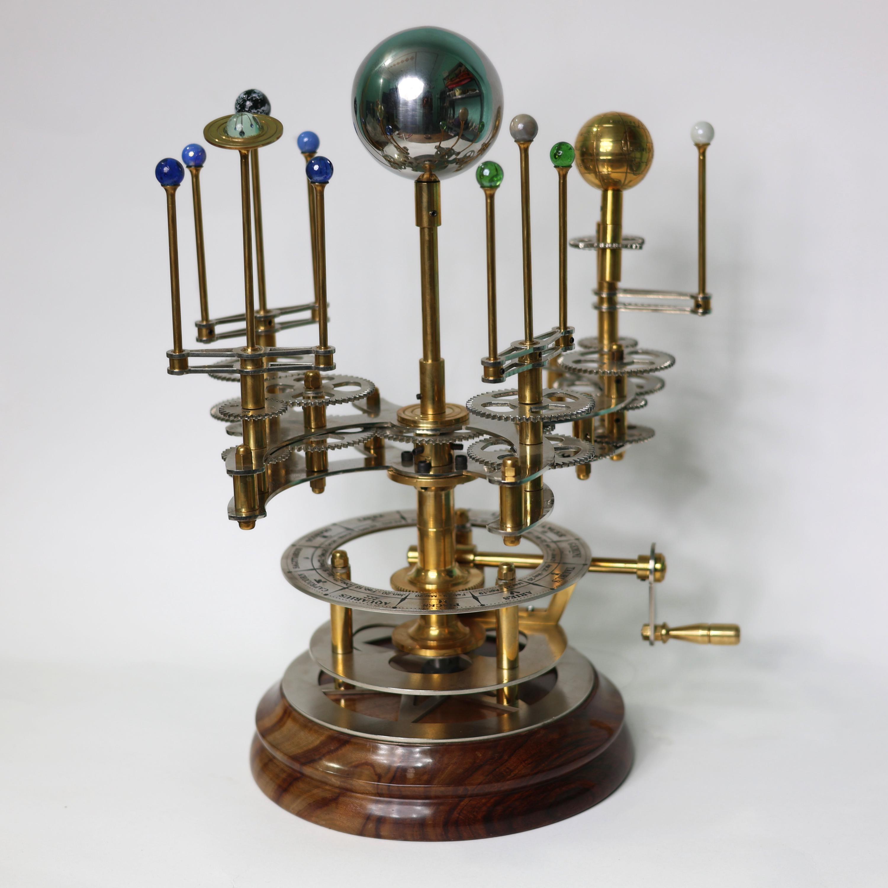 Brass Solar System Orrery, Museum Display view 4