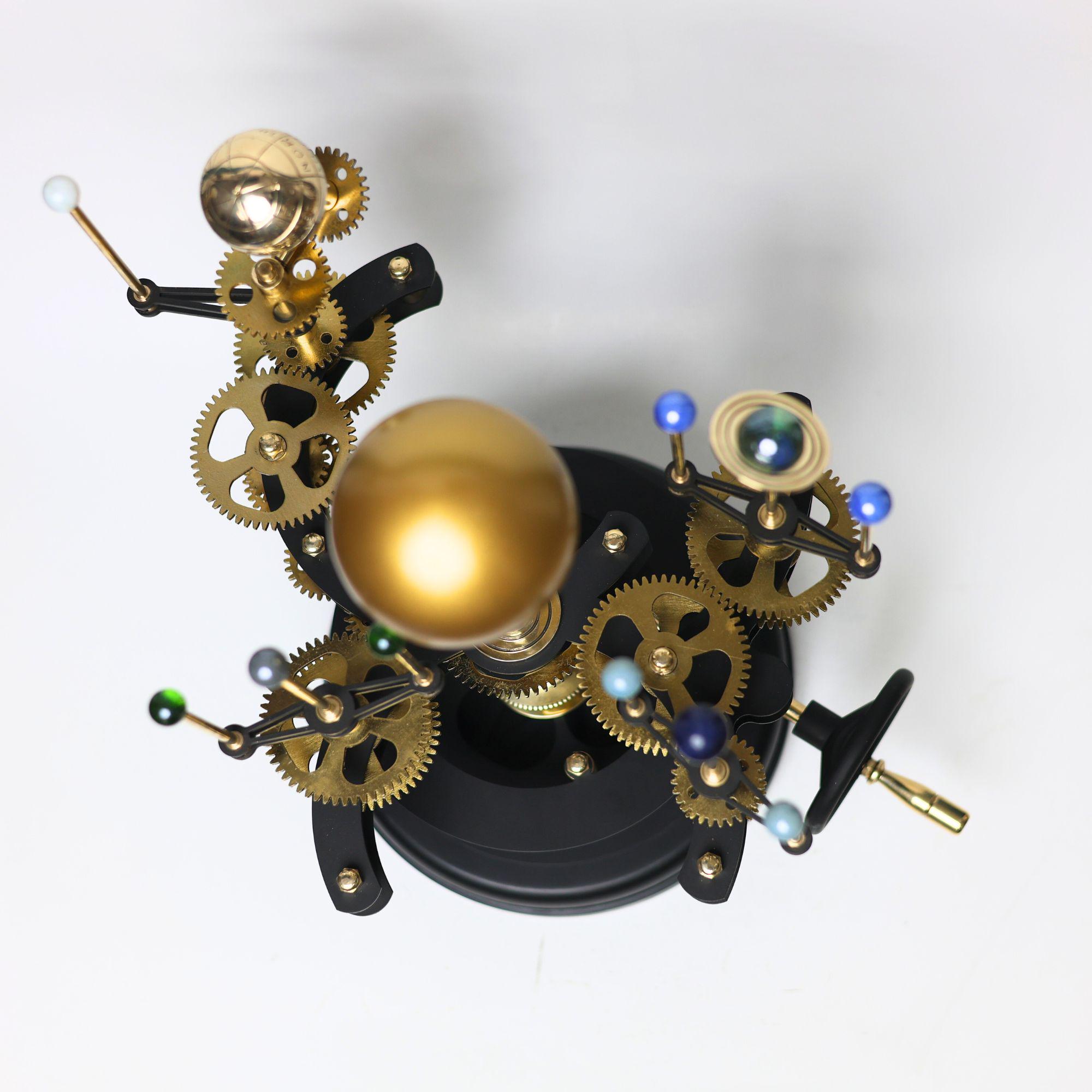 Brass Orrery with Semi-Precious Stone Planets, Museum view 5