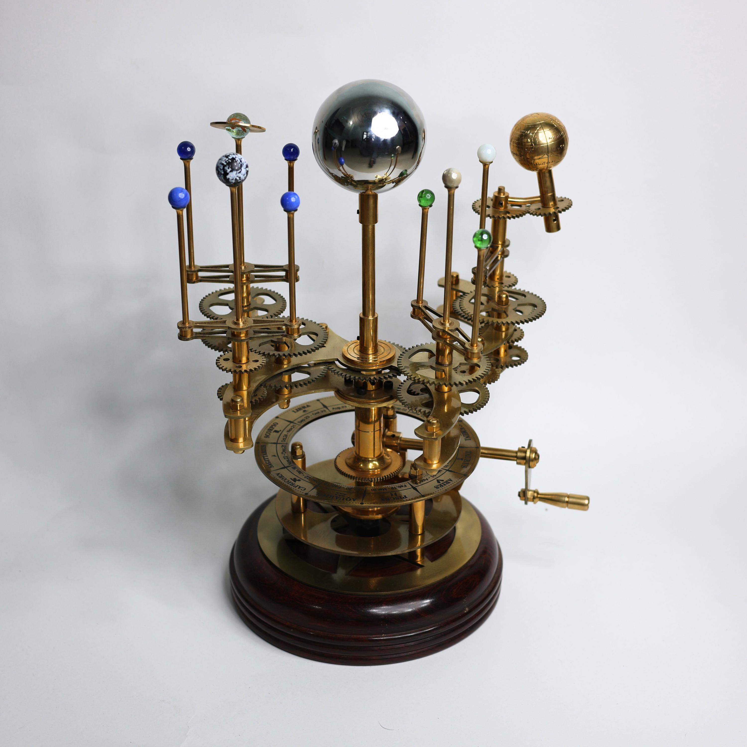 Black & Gold Brass Solar System Orrery, Museum view 5